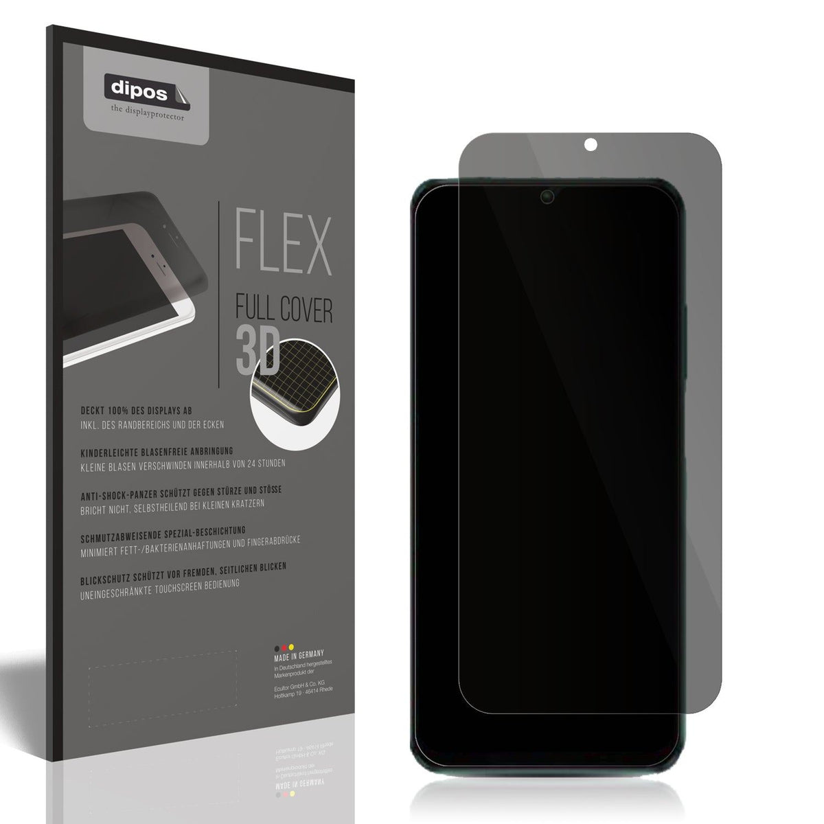 Blickschutzfolie von dipos passend für WALTON Primo R10, 100% Displayabdeckung und blasenfreie Montage