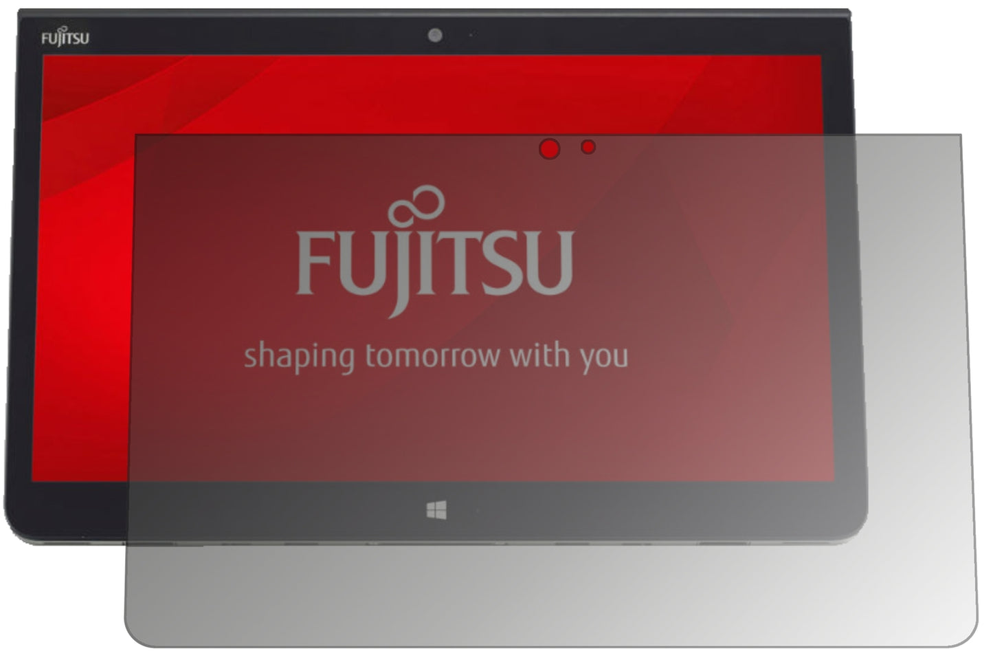 Blickschutzfolie von dipos passend für Fujitsu Stylistic Q736, präziser Zuschnitt und blasenfrei montiert