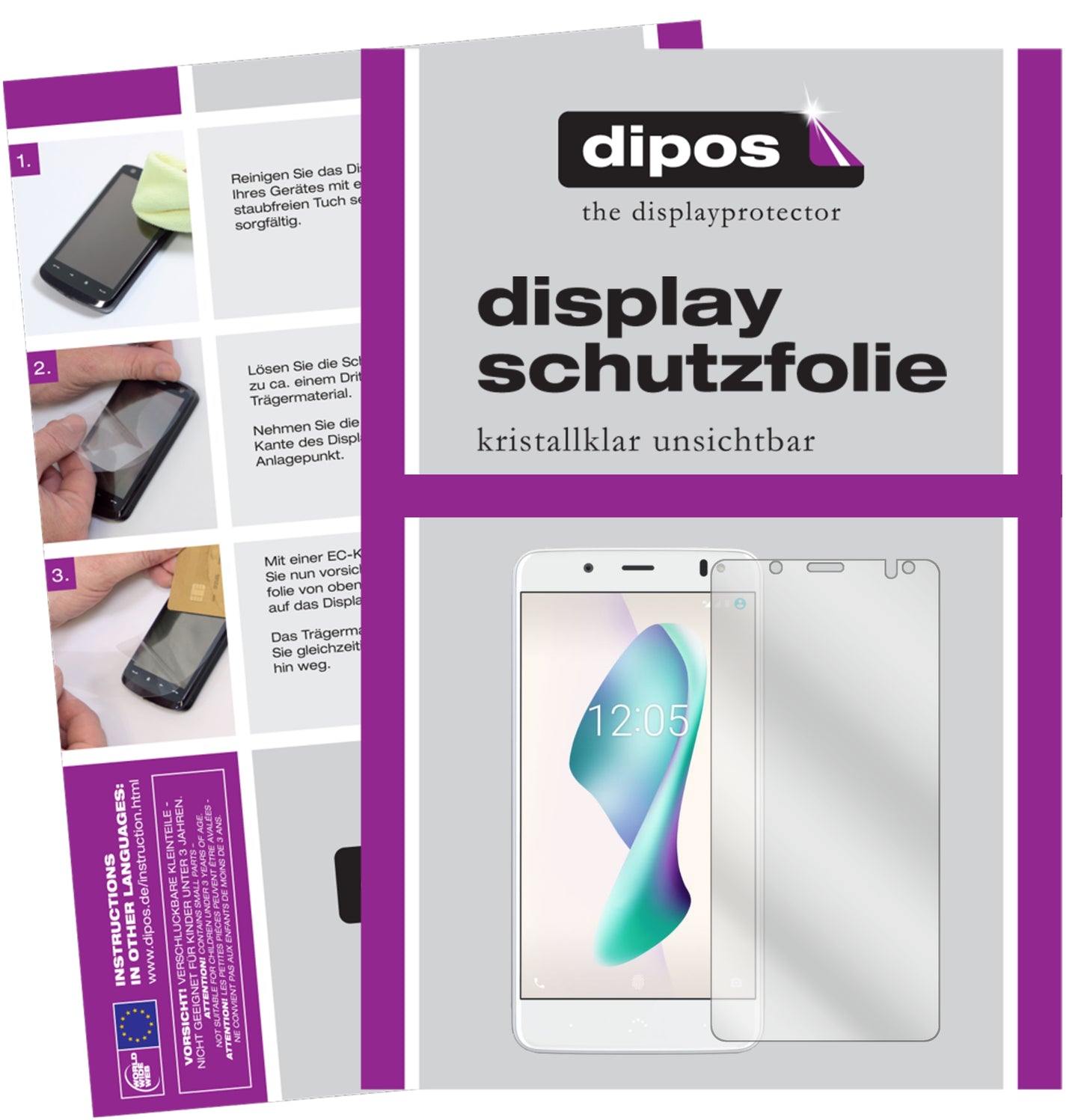 Kristallklare, dünne Schutzfolie: Kratzfest & passgenau für BQ-Aquaris VS Plus