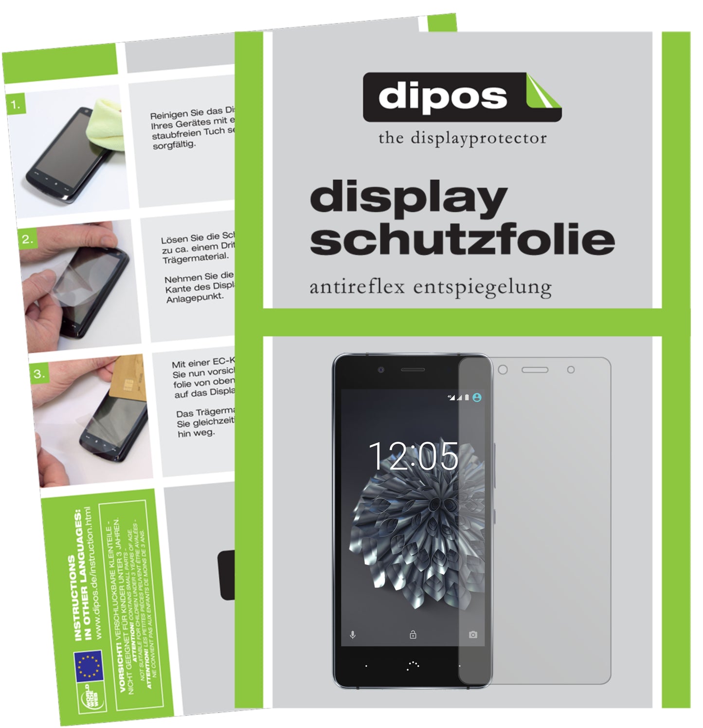 Mattes Panzerglas: Schutz vor Brüchen, Fingerabdrücken und Bildschirmblendung für BQ-Aquaris X5 Plus