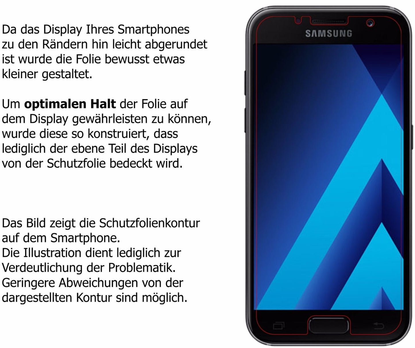 Schutz gegen Kratzer auf dem Samsung Galaxy A5 (2017) Glas durch Schlüssel oder Ähnliches