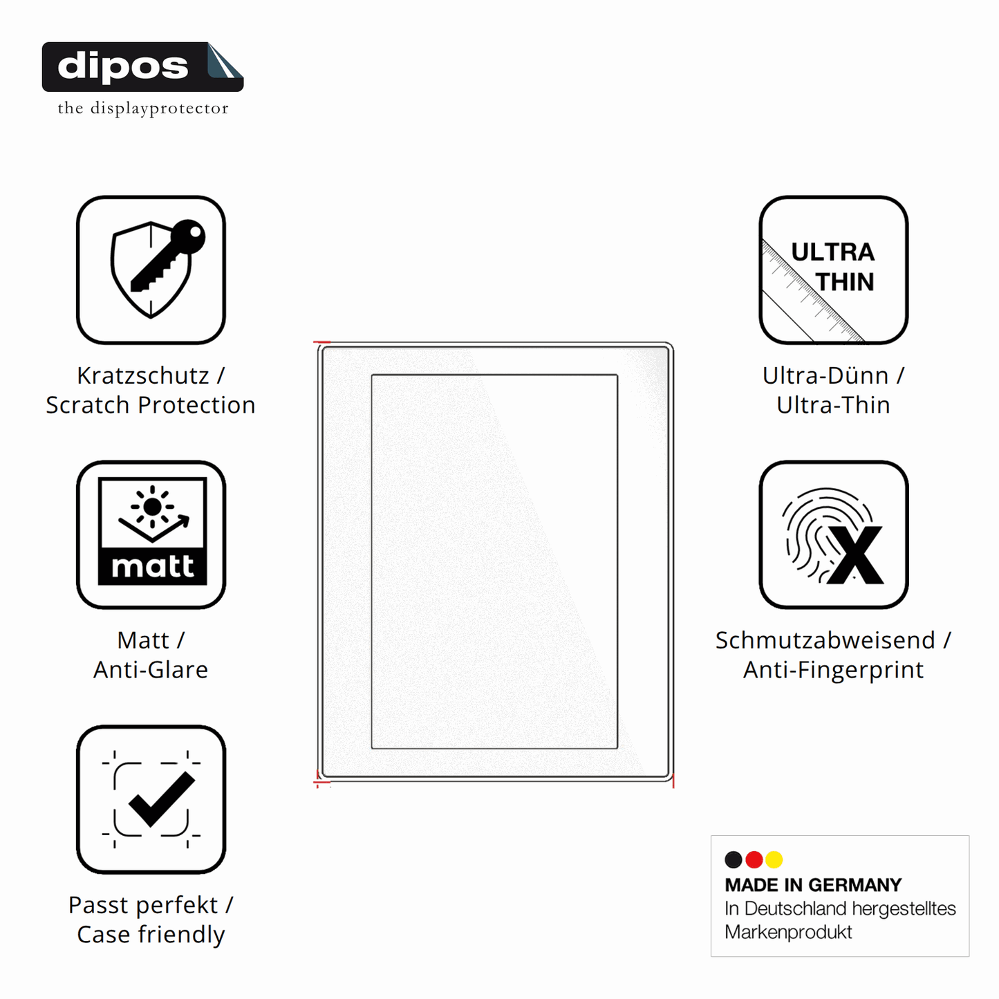 2x Schutzfolie matt für BUCHER automation JetView 1010 Display-Schutzfolie