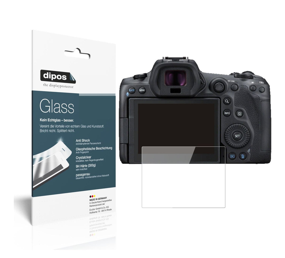 2x 9H Schutzfolie für Canon EOS R5 C Panzerfolie