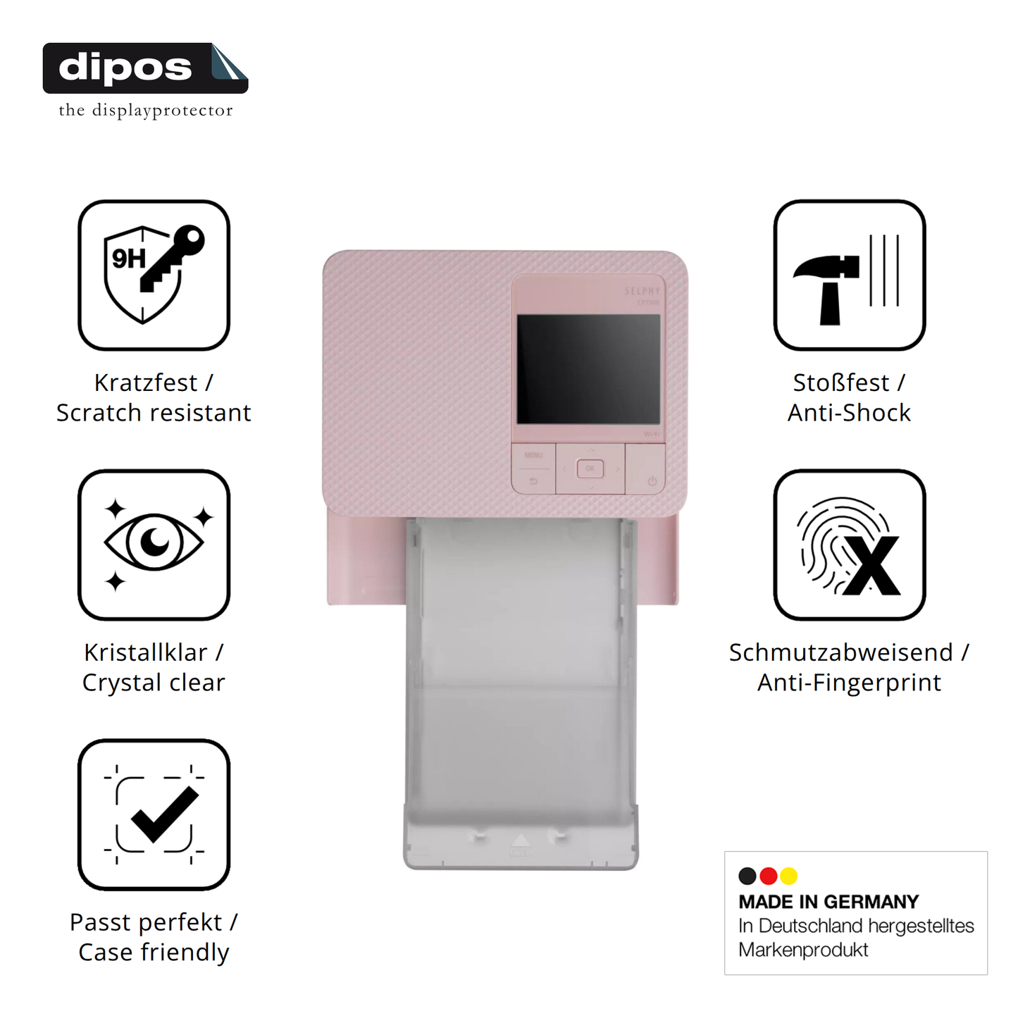 Displayschutz hergestellt in Deutschland, höchste Qualität made in Germany