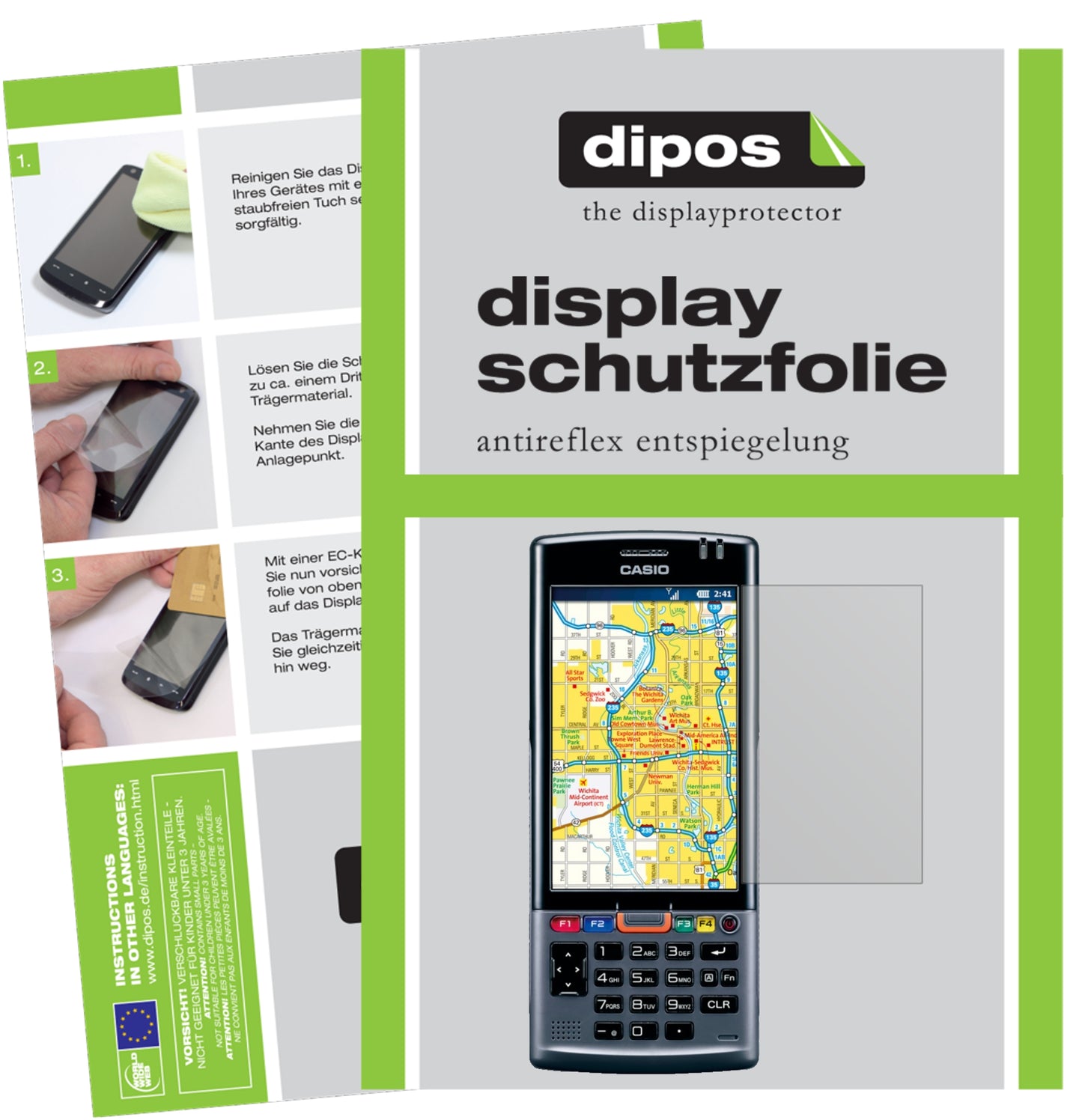 Mattes Panzerglas: Entspiegelte, dünne Folie, Fingerabdruckresistenz und Bildschirmschutz für Casio-IT-G500