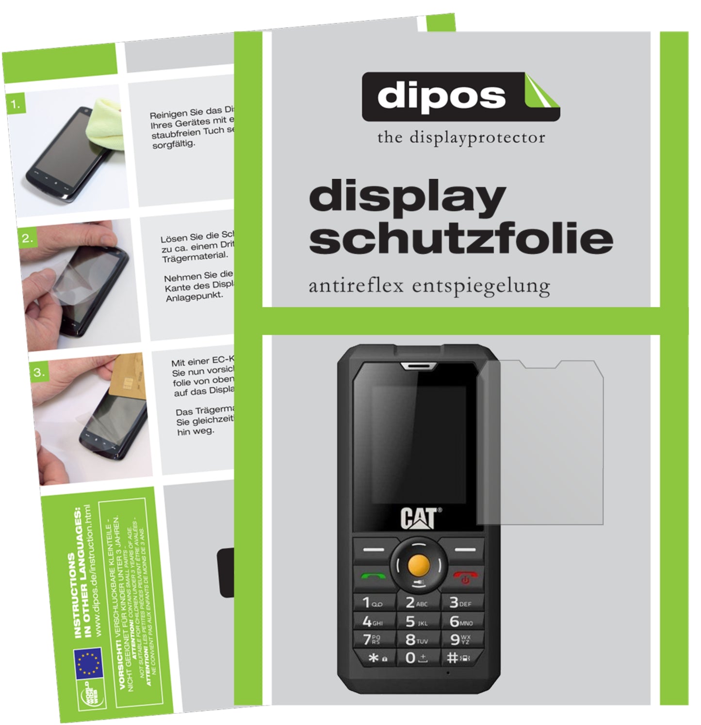 Mattes Panzerglas: Entspiegelte, dünne Folie, Fingerabdruckresistenz und Bildschirmschutz für Caterpillar-CAT B30