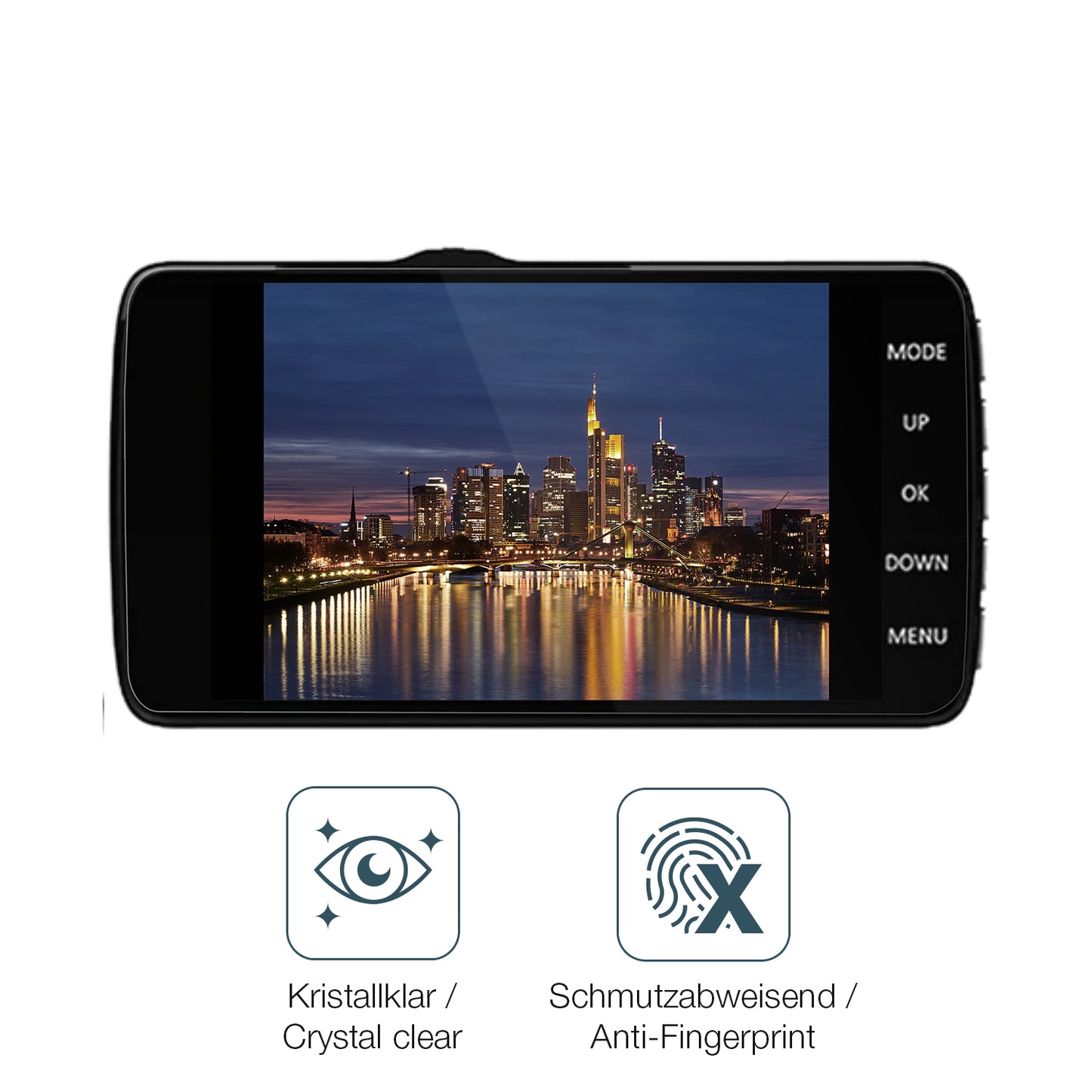 Flexible TPU-Folie passend zugeschnitten für WeBeqer K20S Pro Dashcam, vollständige Abdeckung