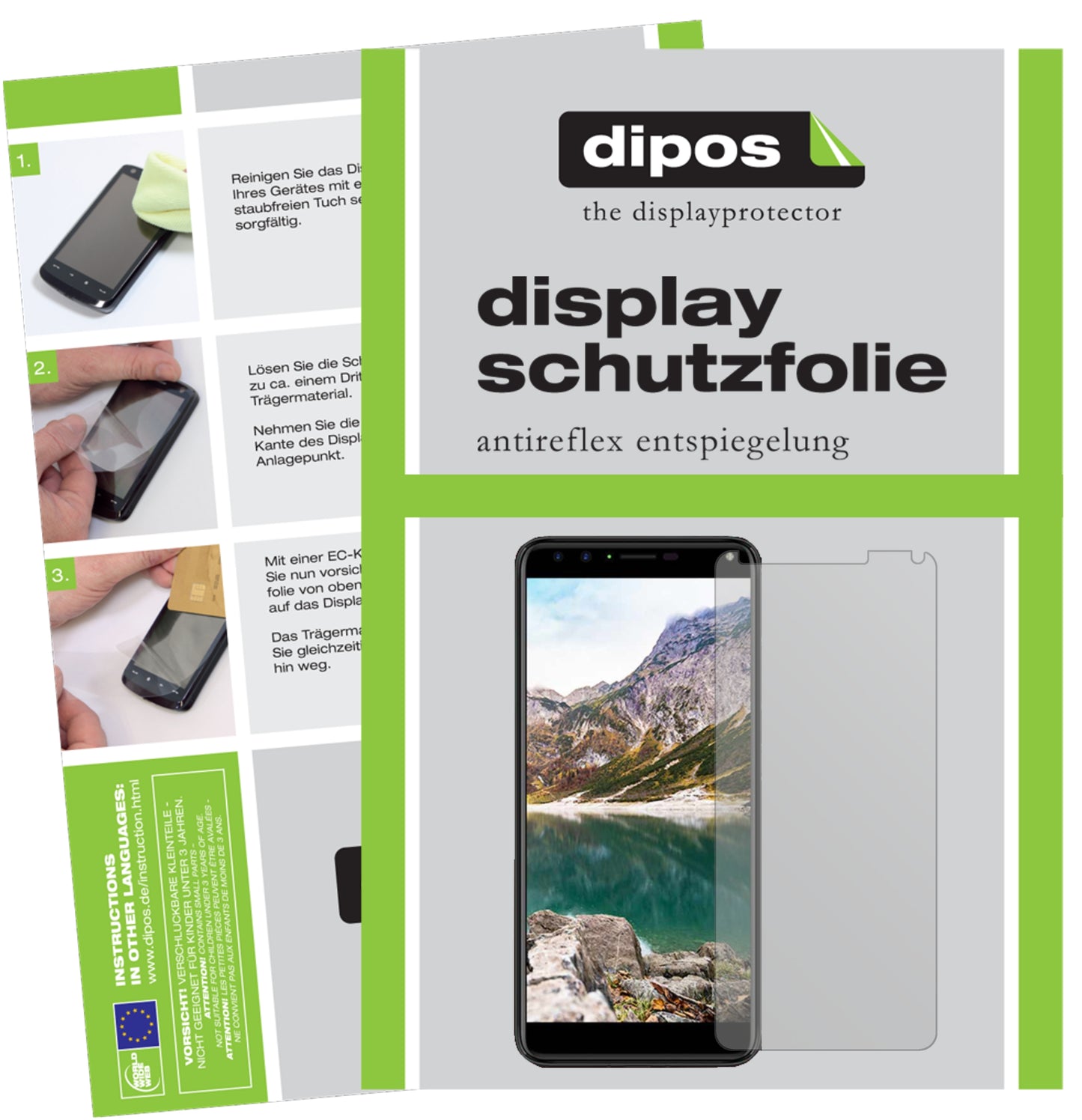 Mattes Panzerglas: Entspiegelte, dünne Folie, Fingerabdruckresistenz und Bildschirmschutz für Cherry-Mobile Flare S6 Plus
