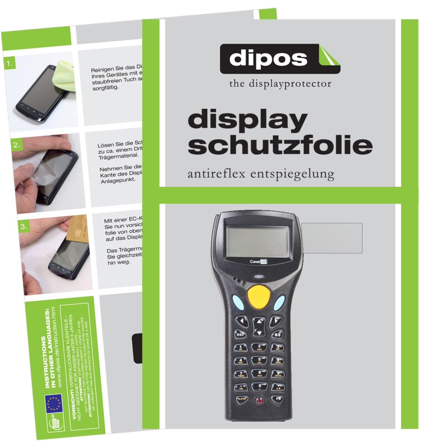 Mattes Panzerglas: Entspiegelte, dünne Folie, Fingerabdruckresistenz und Bildschirmschutz für Cipherlab-8300