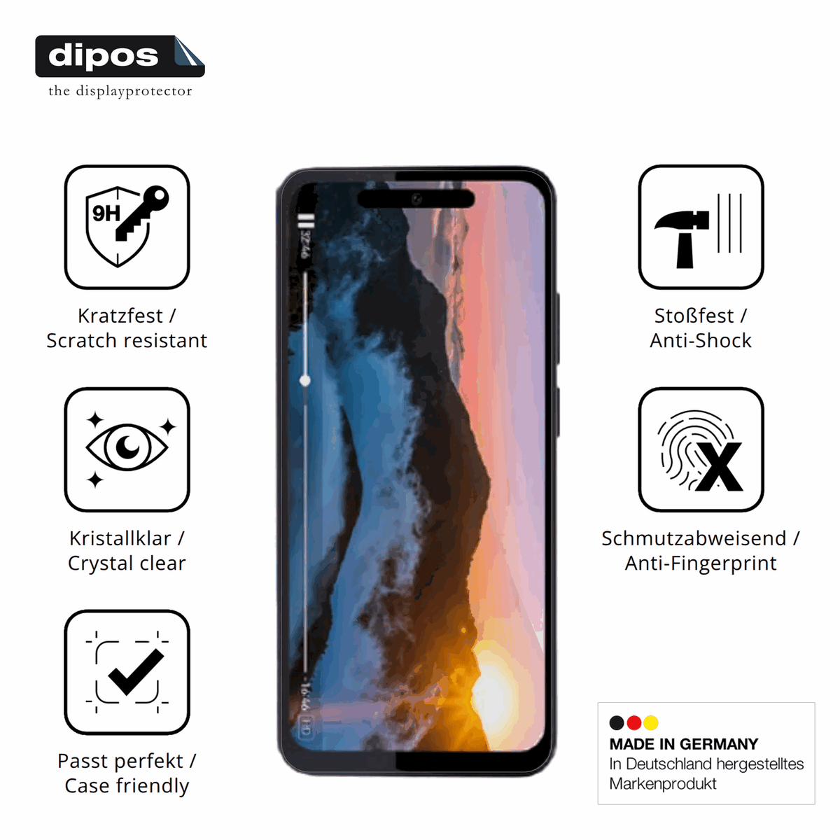 Displayschutz hergestellt in Deutschland, höchste Qualität made in Germany