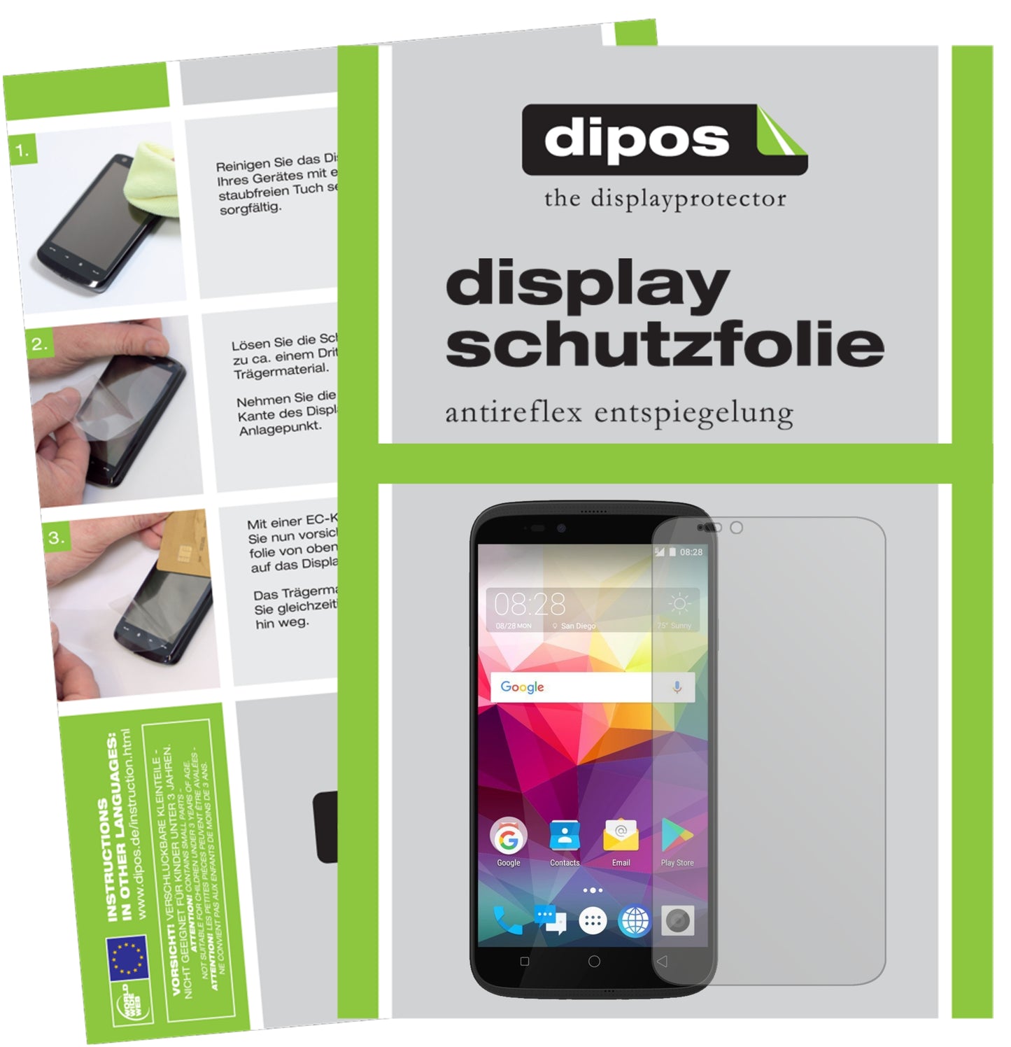 Mattes Panzerglas: Entspiegelte, dünne Folie, Fingerabdruckresistenz und Bildschirmschutz für Coolpad-Splatter