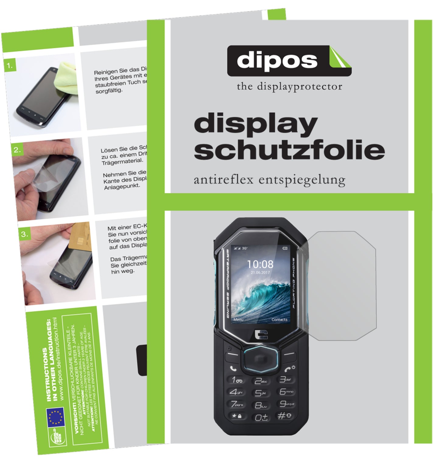 Mattes Panzerglas: Entspiegelte, dünne Folie, Fingerabdruckresistenz und Bildschirmschutz für Crosscall-Shark-X3