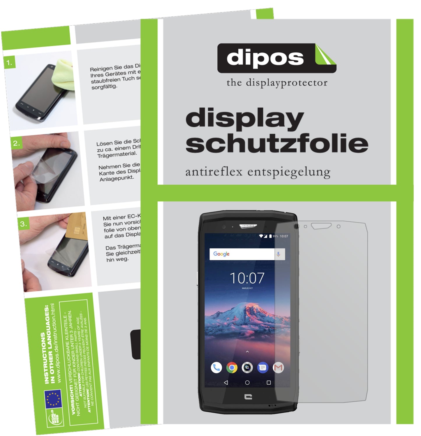 Mattes Panzerglas: Entspiegelte, dünne Folie, Fingerabdruckresistenz und Bildschirmschutz für Crosscall-Trekker X4