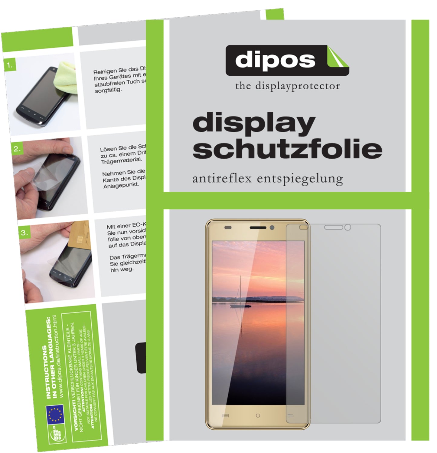 Mattes Panzerglas: Entspiegelte, dünne Folie, Fingerabdruckresistenz und Bildschirmschutz für Cubot-H3