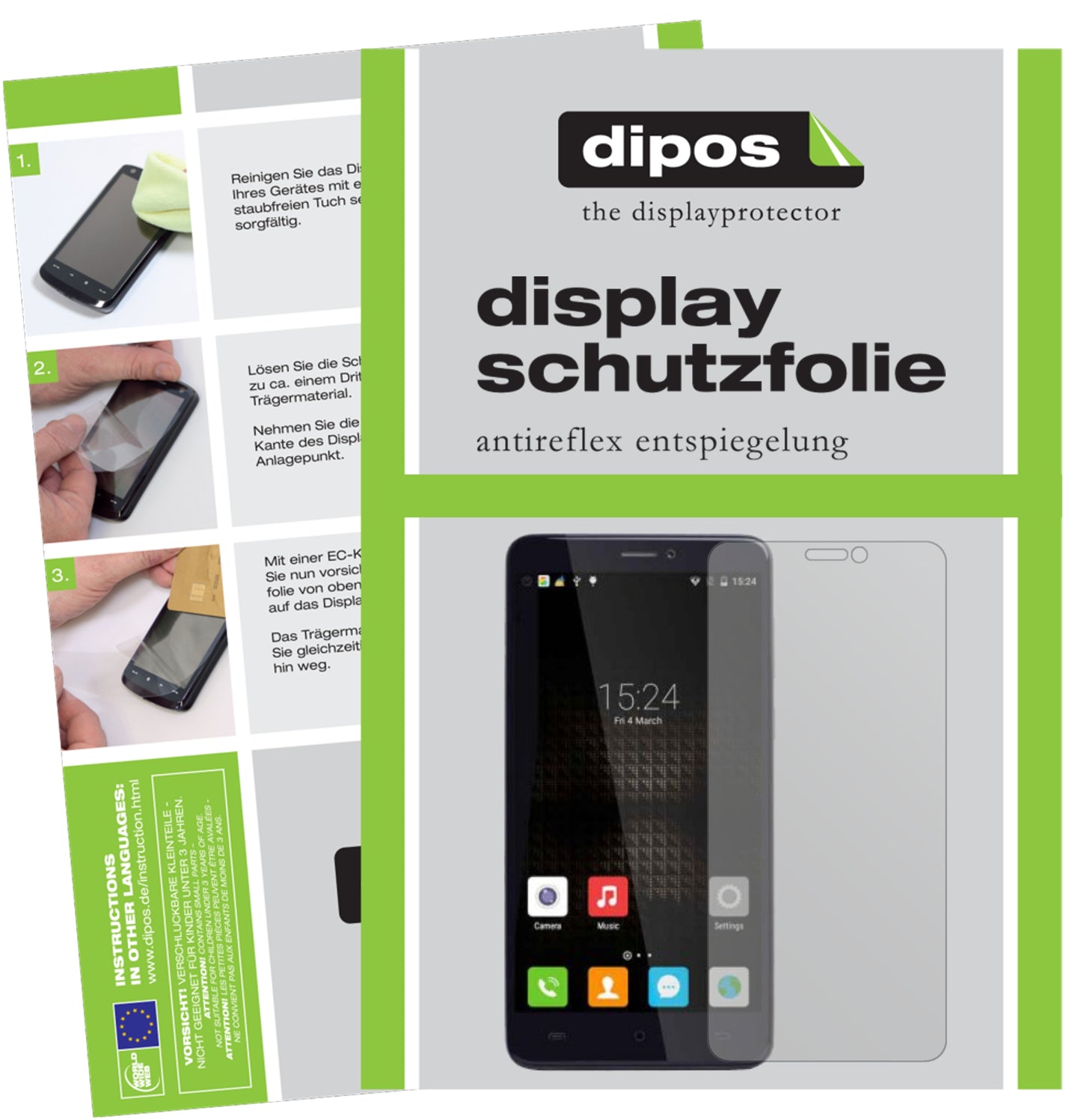 Mattes Panzerglas: Entspiegelte, dünne Folie, Fingerabdruckresistenz und Bildschirmschutz für Cubot-Max