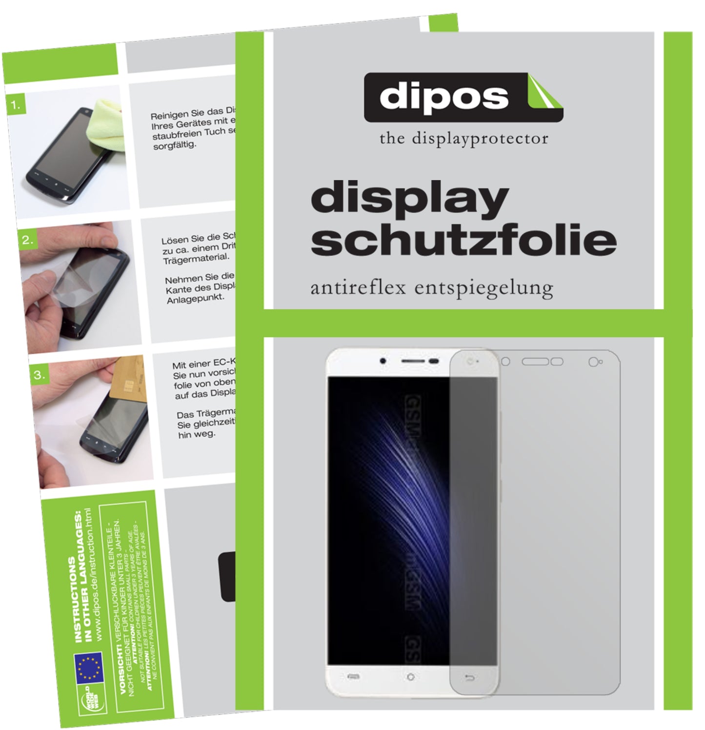 Mattes Panzerglas: Entspiegelte, dünne Folie, Fingerabdruckresistenz und Bildschirmschutz für Cubot-Rainbow 2