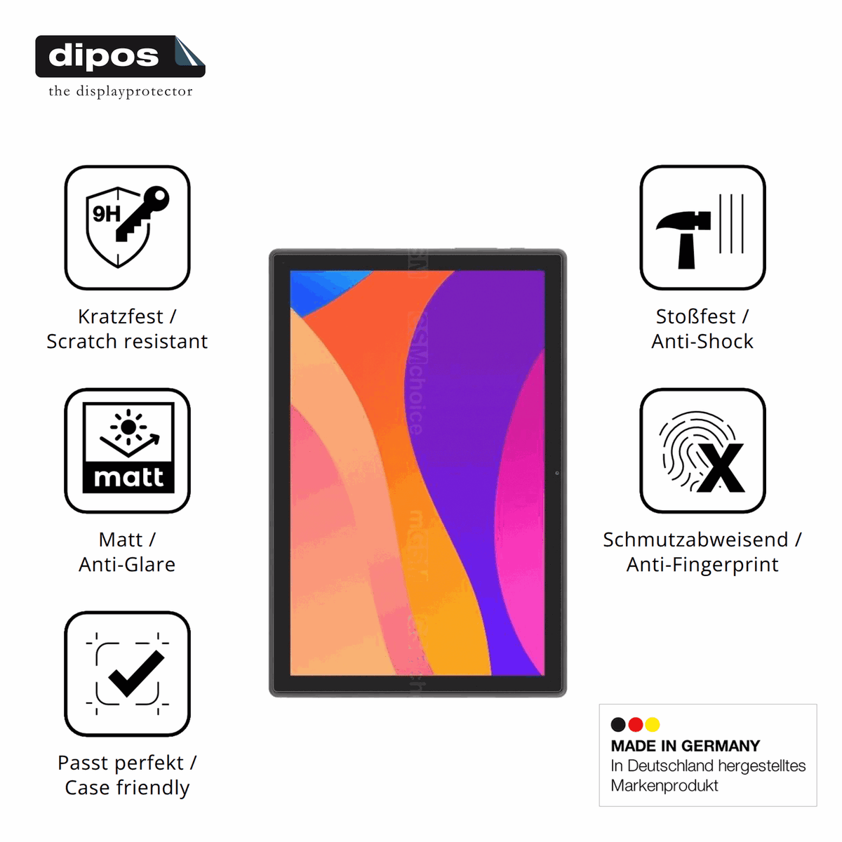 Displayschutz hergestellt in Deutschland, höchste Qualität made in Germany