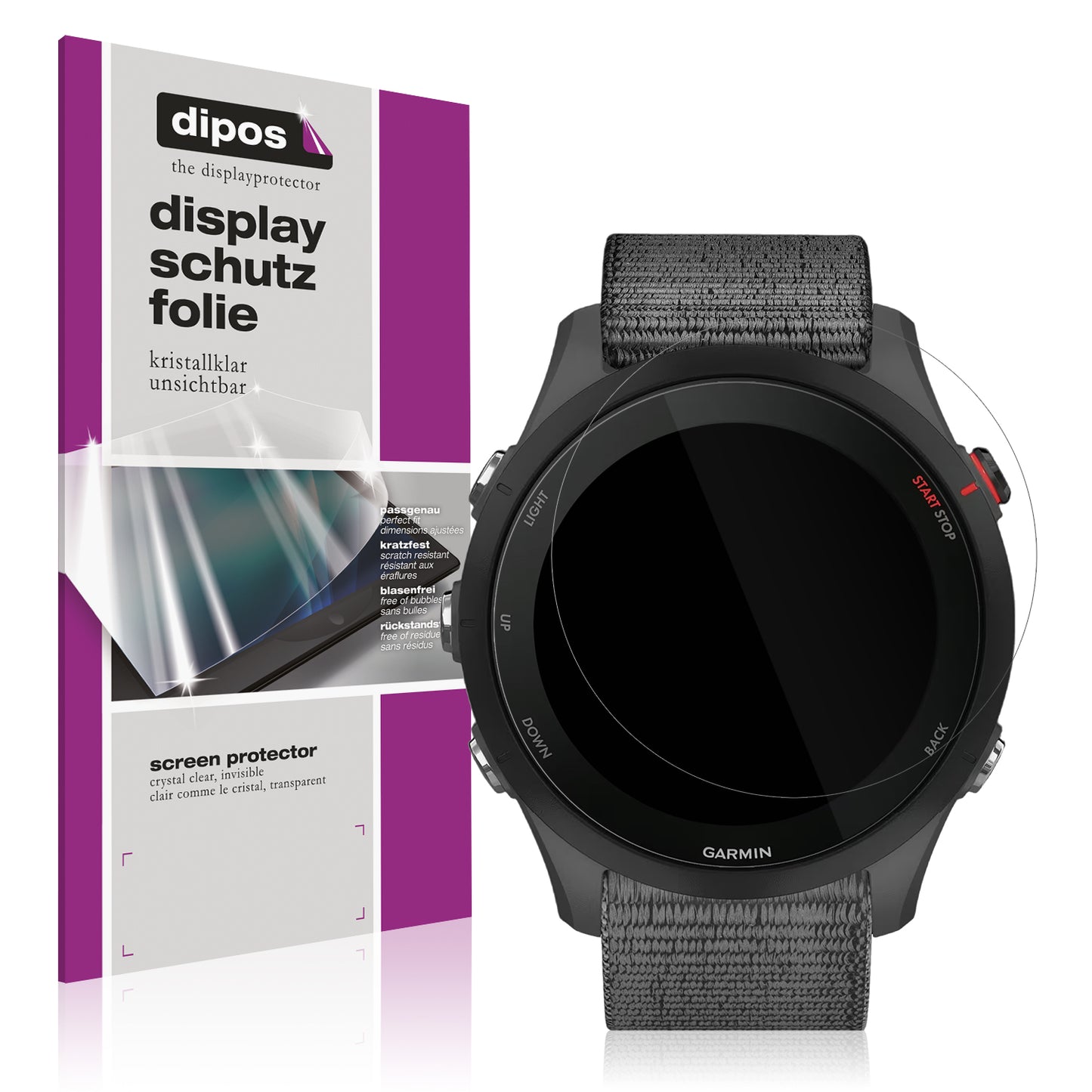 Displayschutzfolie passend für Garmin Forerunner 255