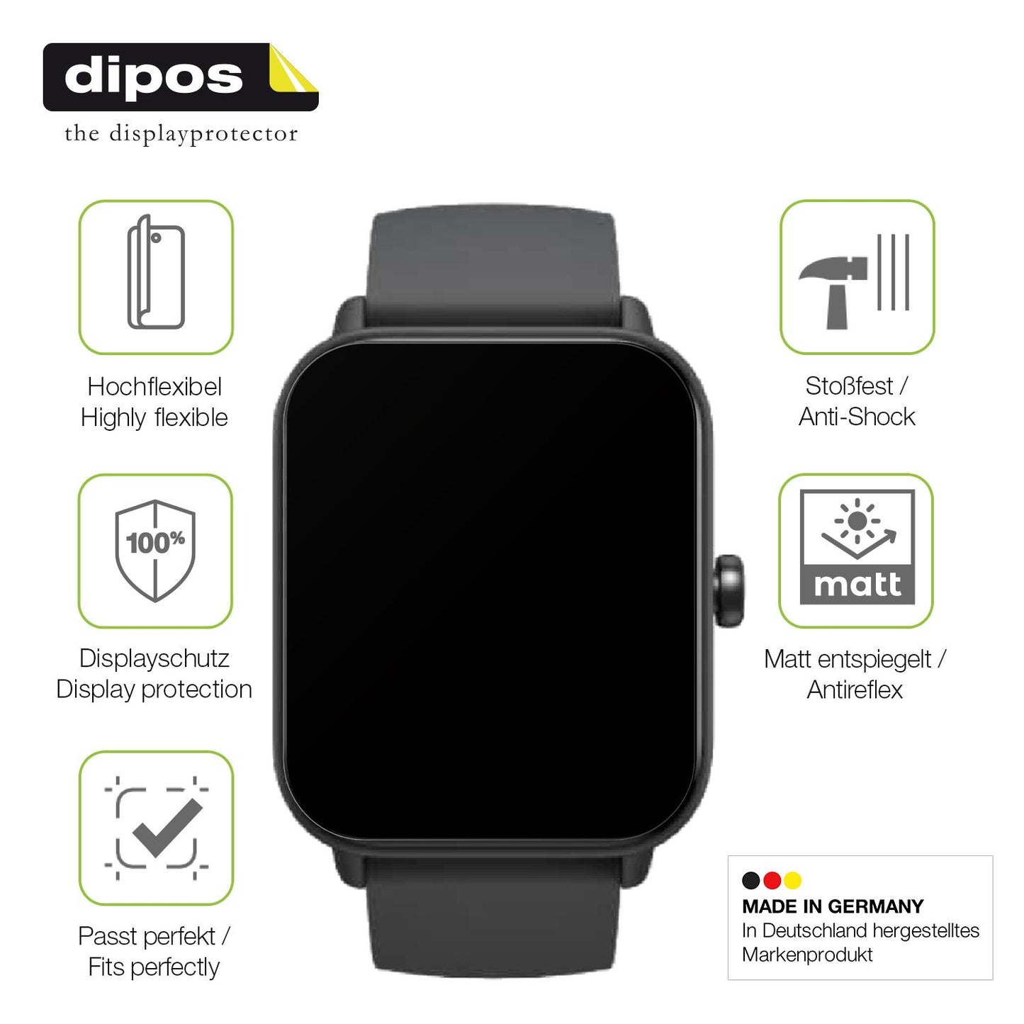 Displayschutz hergestellt in Deutschland, höchste Qualität made in Germany