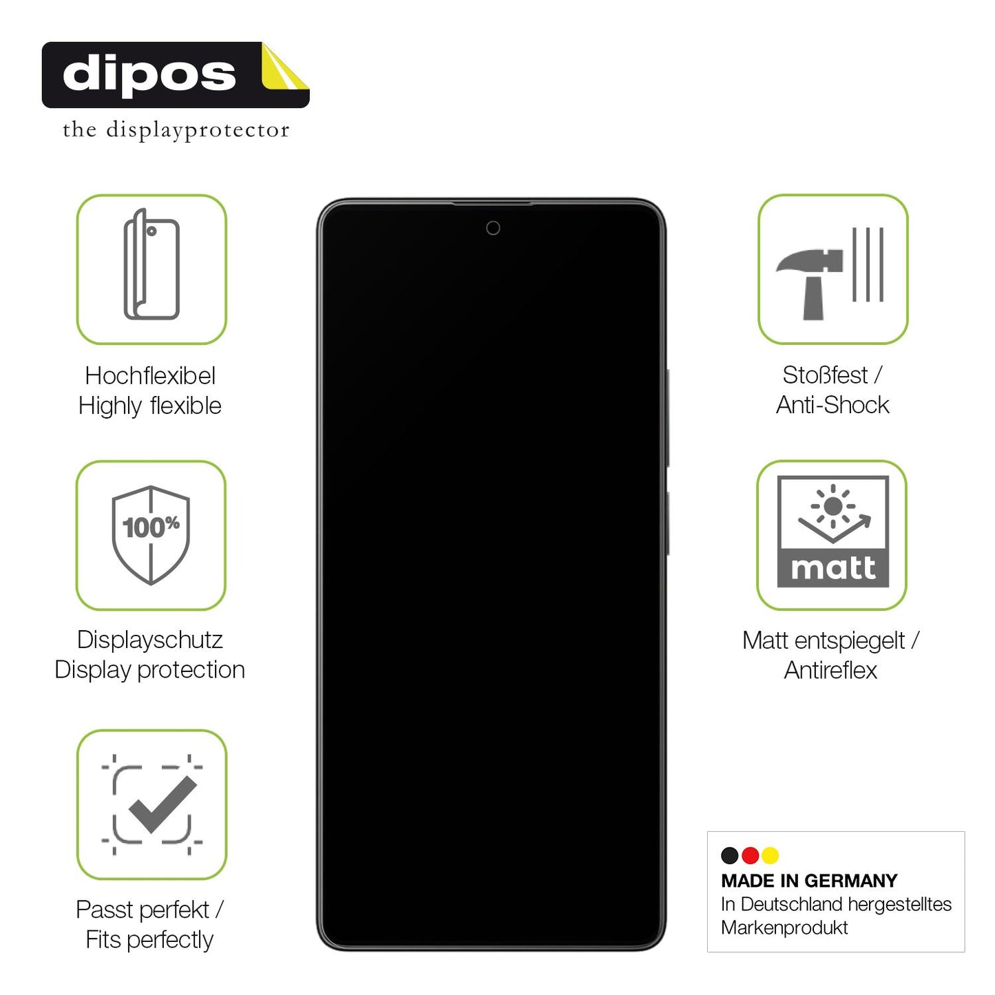 2x Full Cover Schutzfolie matt für Xiaomi Poco M6 Pro 4G