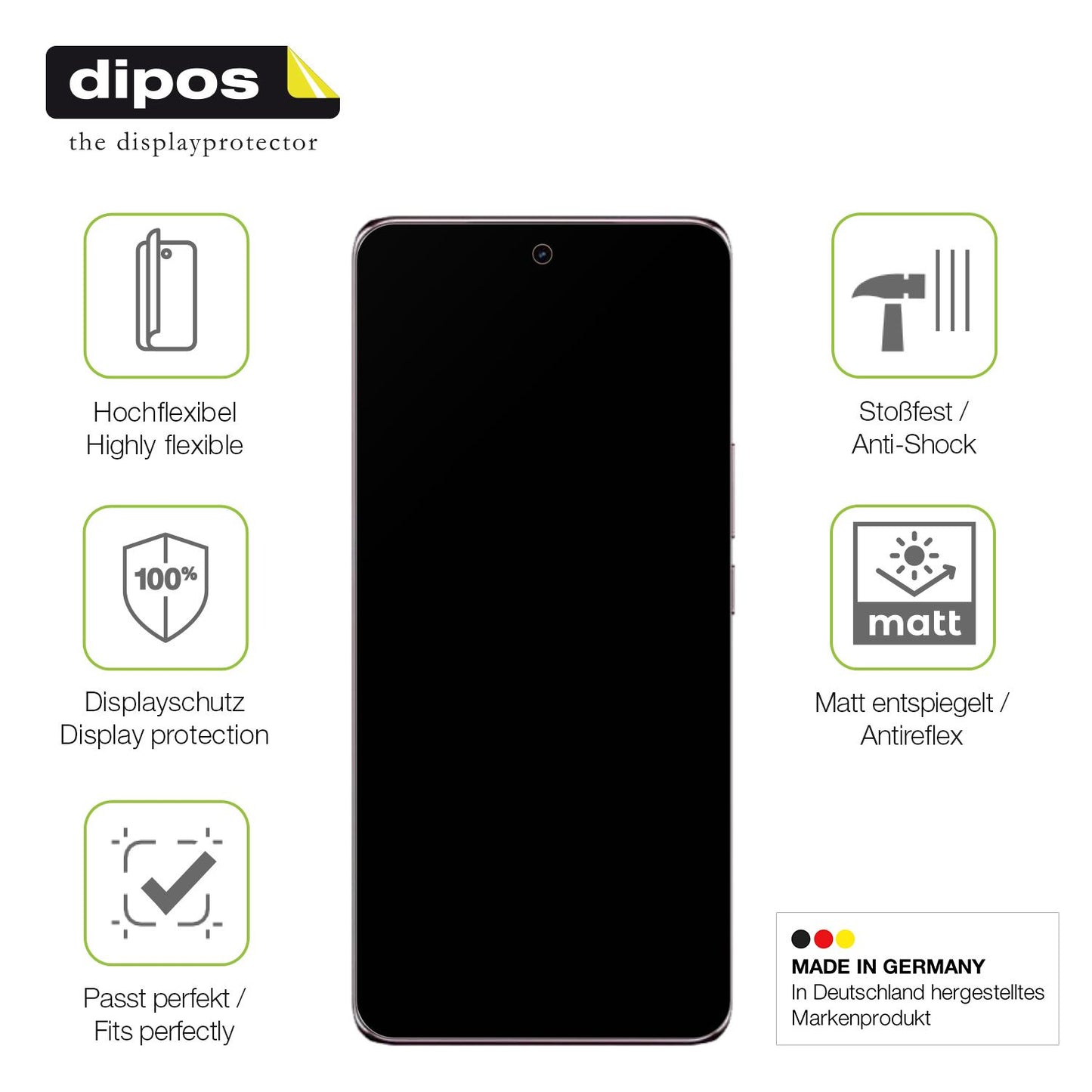 2x Full Cover Schutzfolie matt für Vivo Y400 Pro 5G