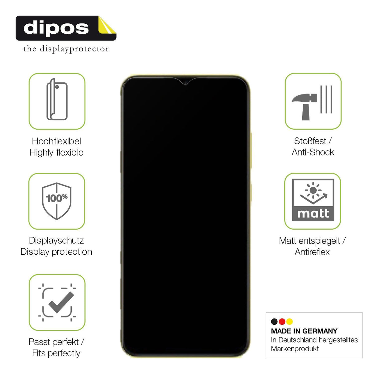 2x Full Cover Schutzfolie matt für Xiaomi POCO M4 5G