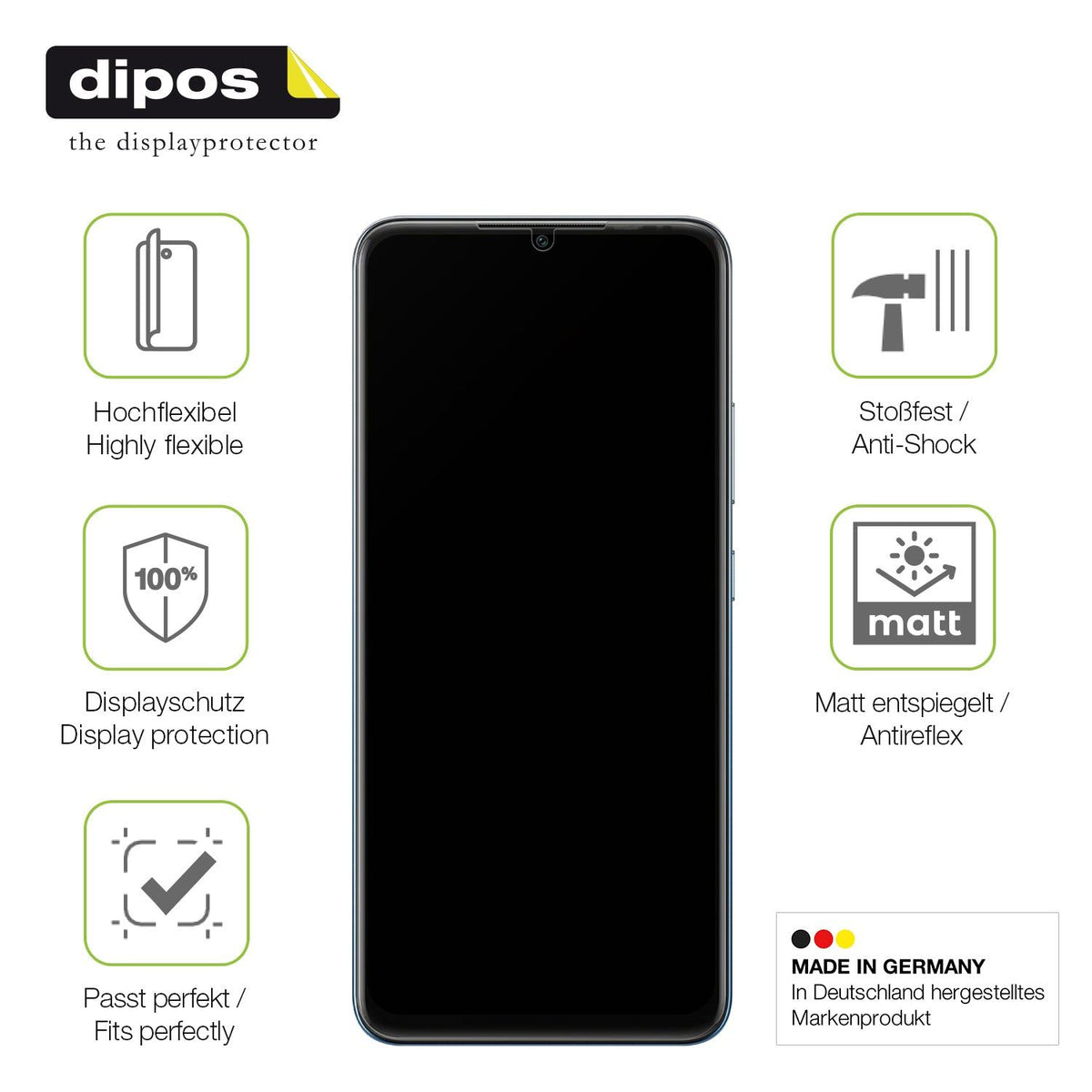 2x Full Cover Schutzfolie matt für Infinix Smart 7 Plus