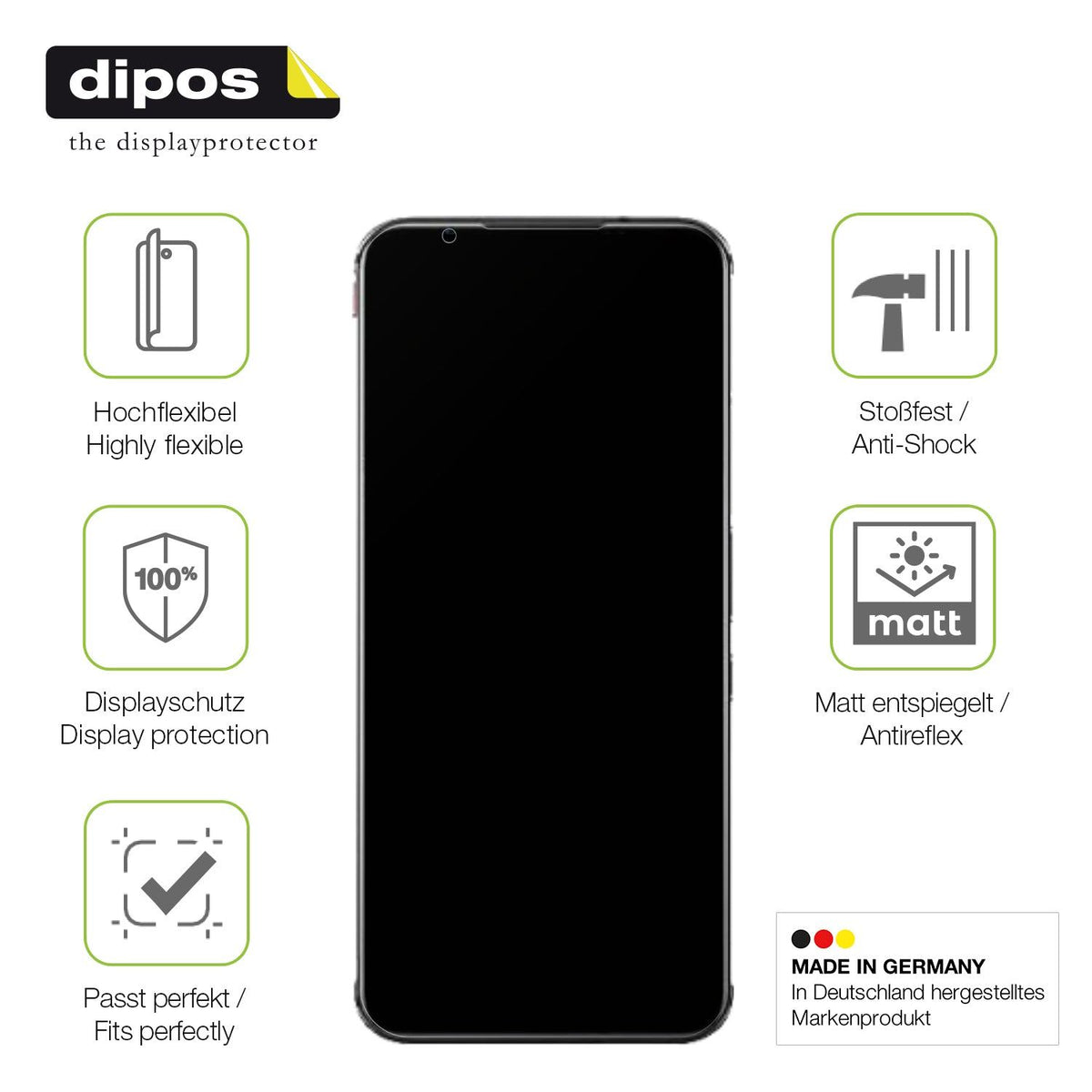 2x Full Cover Schutzfolie matt für ZTE Nubia 5S 5G