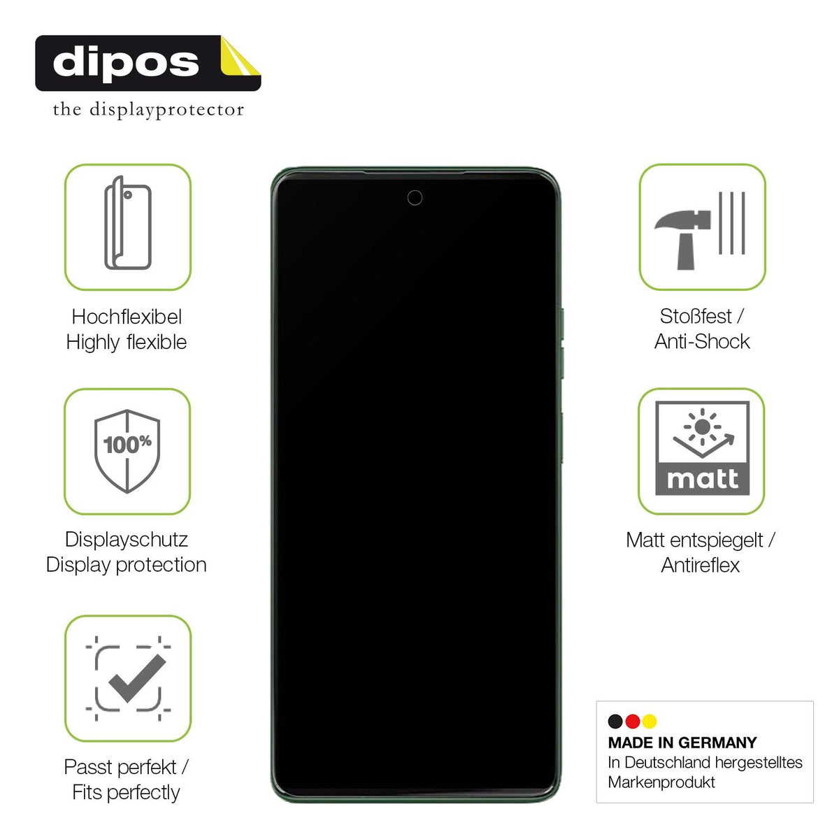 2x Full Cover Schutzfolie matt für Motorola Moto G 2025