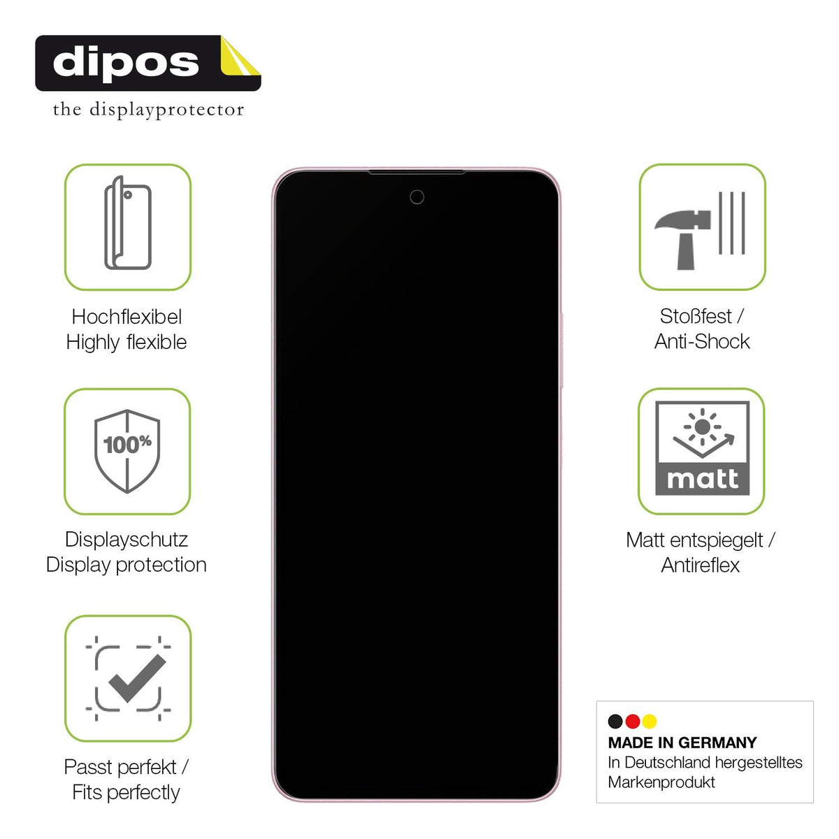 2x Full Cover Schutzfolie matt für Oppo A5 Energy