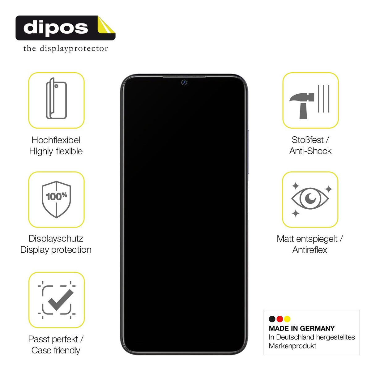 2x Full Cover Schutzfolie matt für Doogee N50 Pro