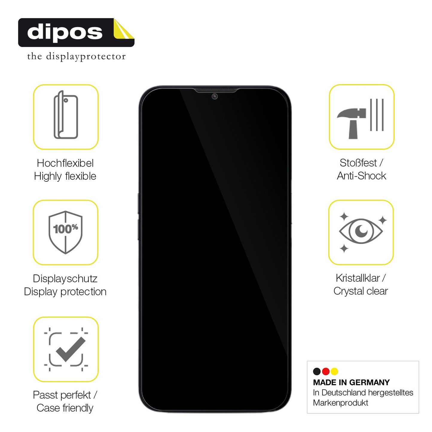 2x 3D Full Cover Schutzfolie für Doro 8200