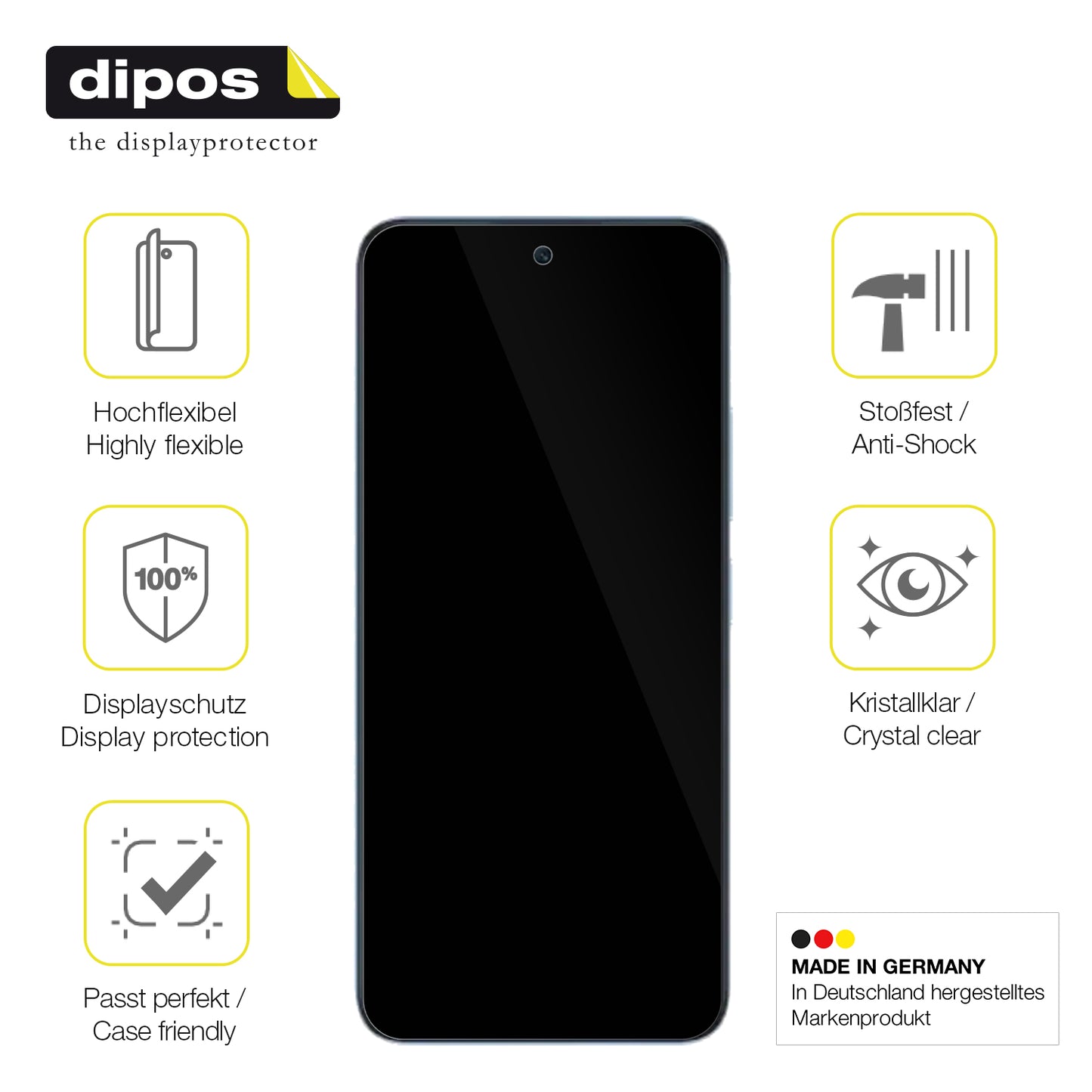 2x 3D Full Cover Schutzfolie für Redmi 15C