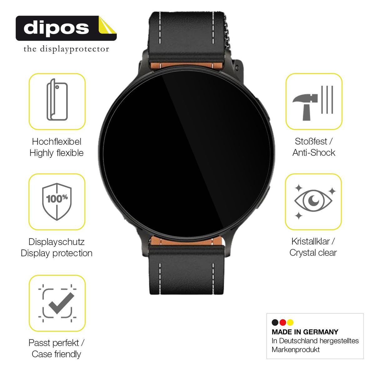 2x 3D Full Cover Schutzfolie für Pireware Nano Smartwatch