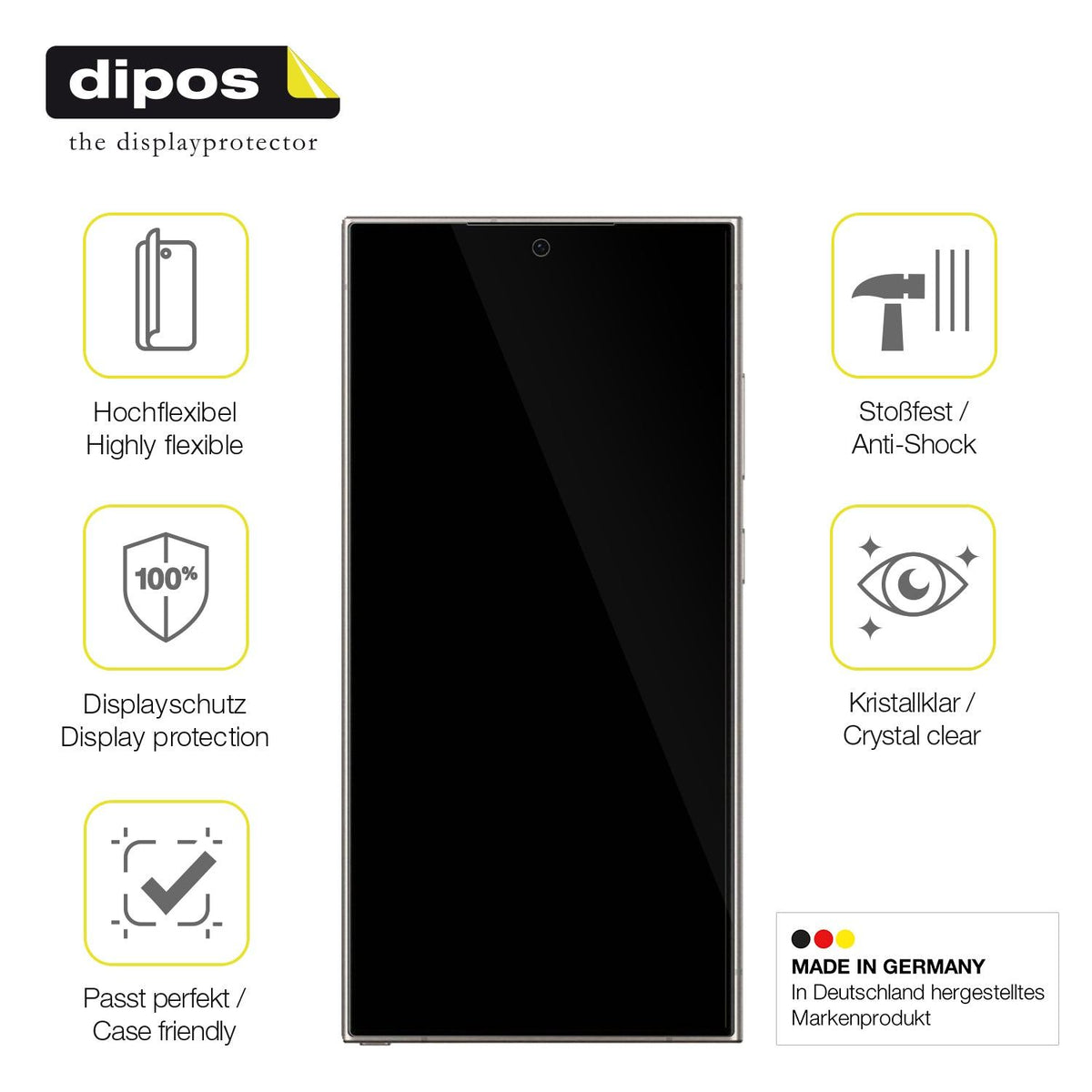2x 3D Full Cover Schutzfolie für Samsung Galaxy S24 Ultra