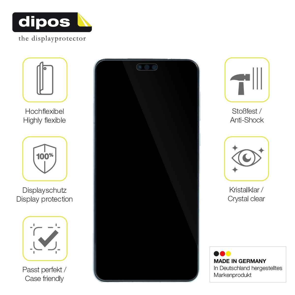 2x 3D Full Cover Schutzfolie für Huawei Mate 60 Pro