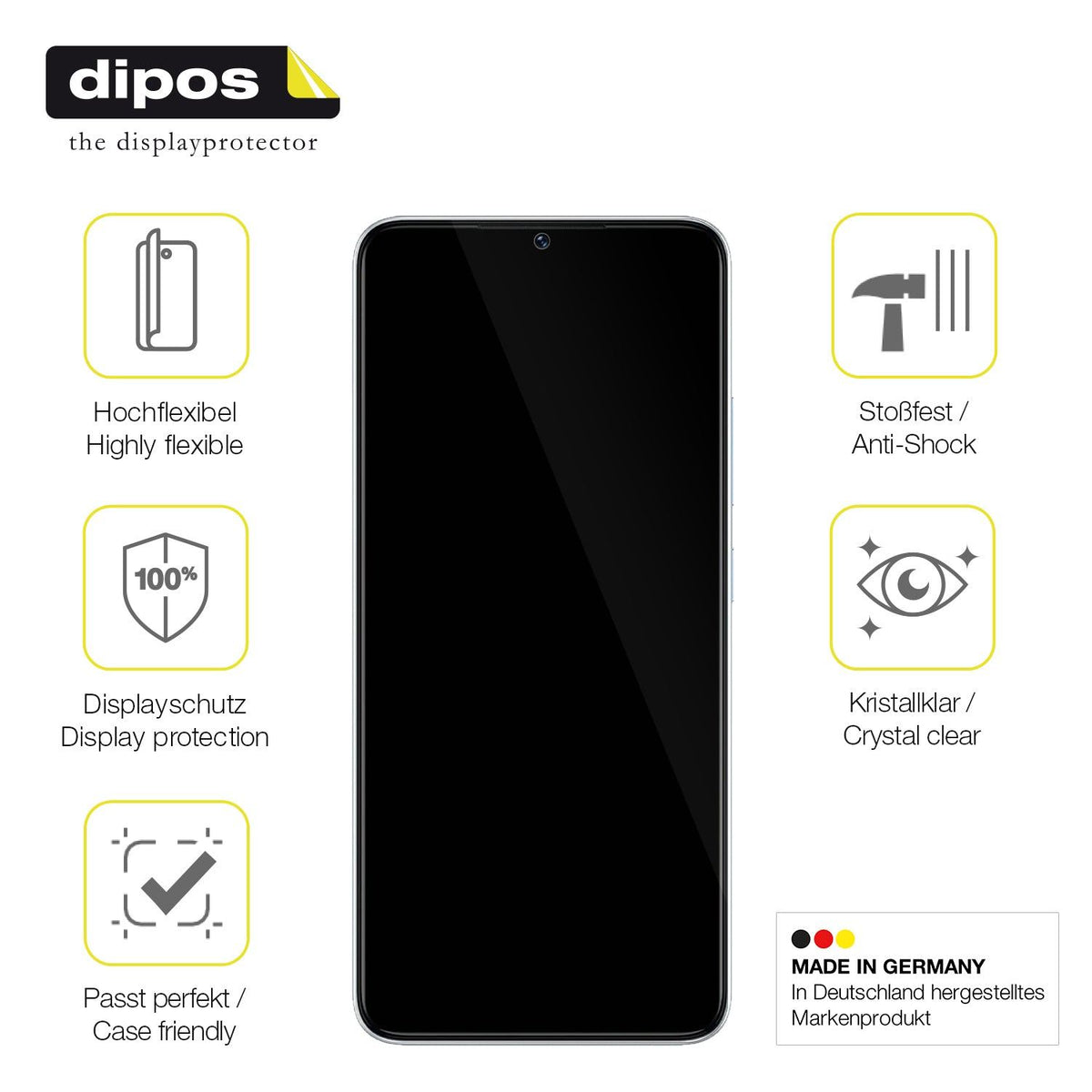 2x 3D Full Cover Schutzfolie für itel P40