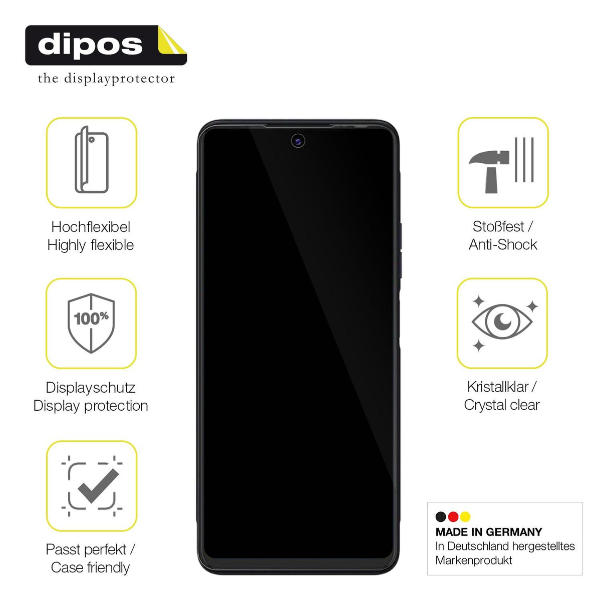 2x 3D Full Cover Schutzfolie für Tecno Pova 3