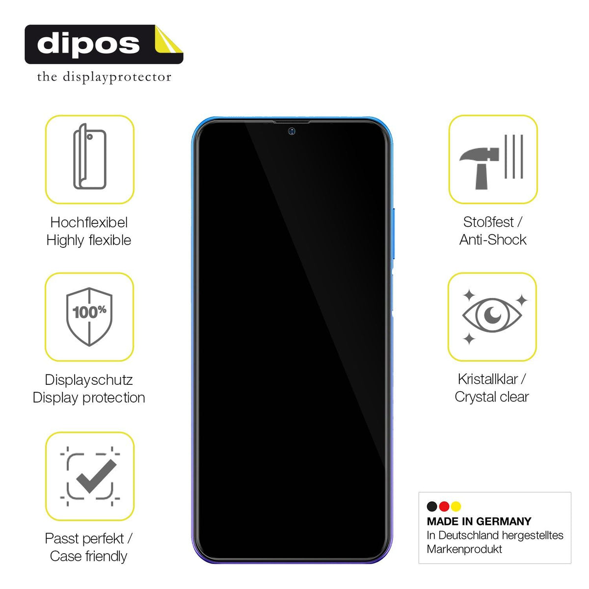 2x 3D Full Cover Schutzfolie für Ulefone Note 12P