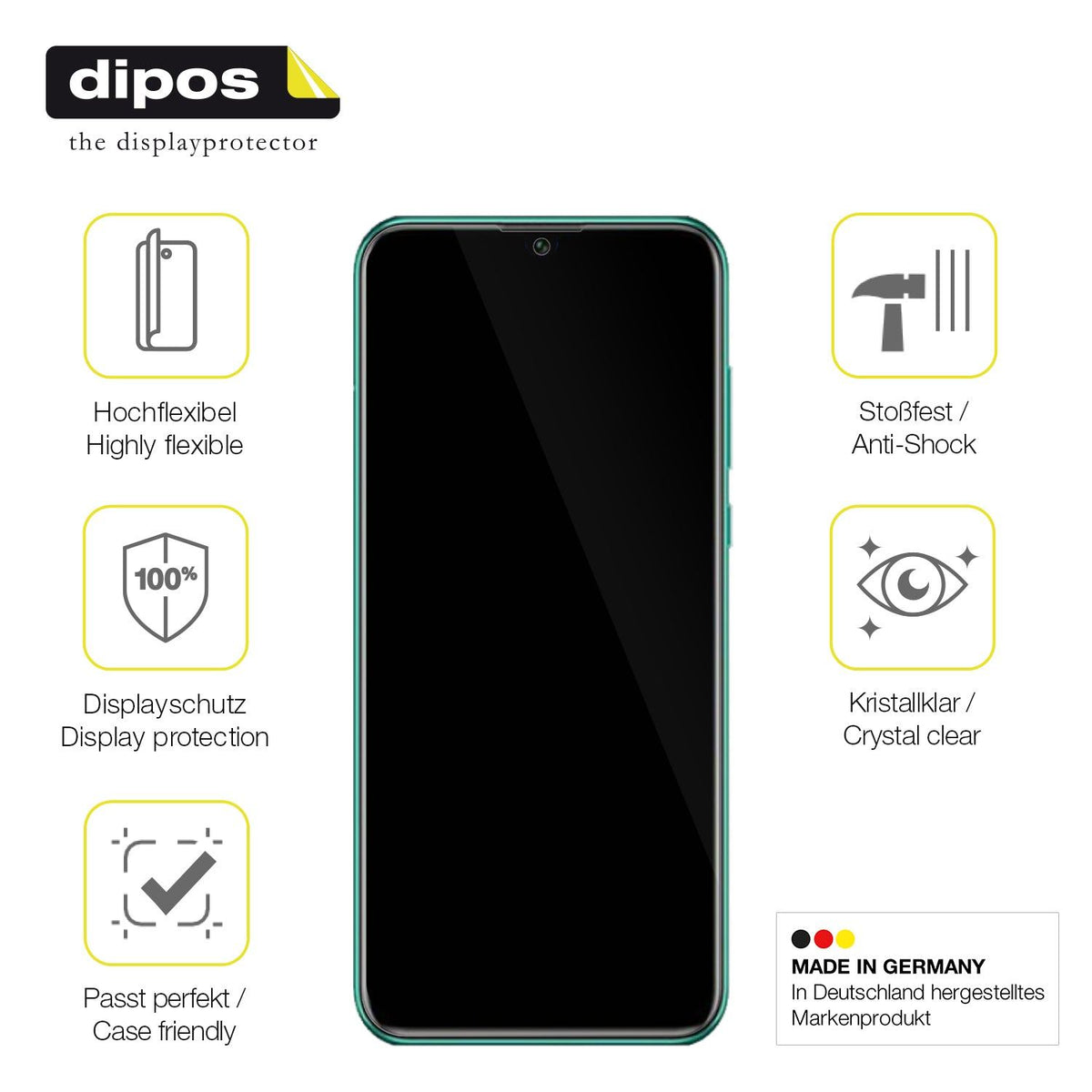 2x 3D Full Cover Schutzfolie für Huawei Enjoy 50 Pro
