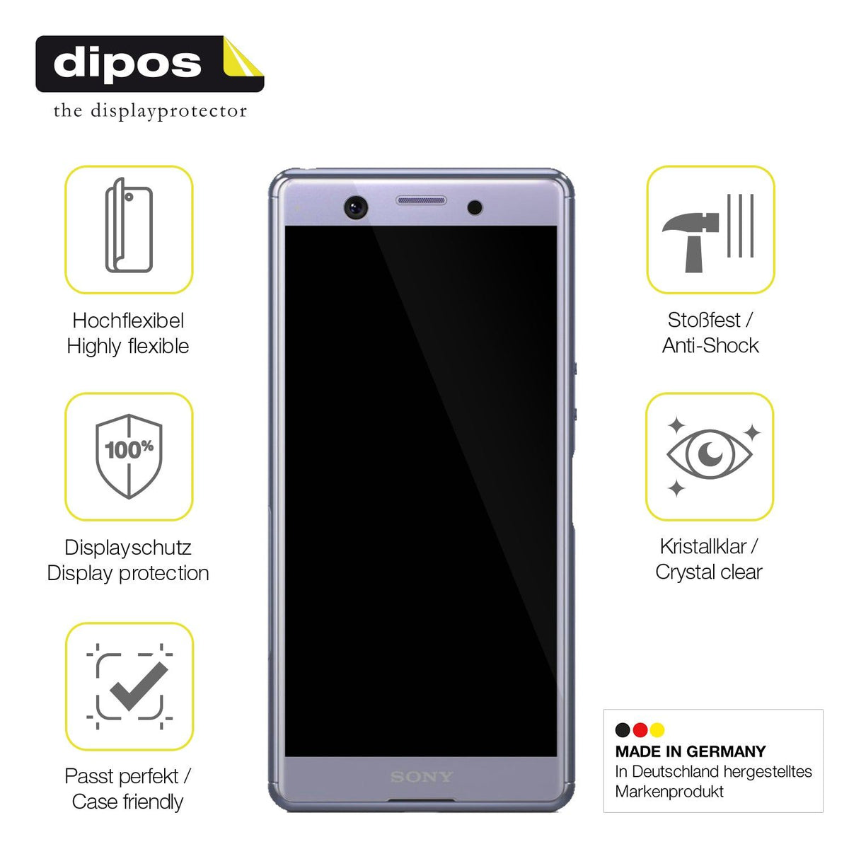 2x 3D Full Cover Schutzfolie für Sony Xperia Ace SO-02L