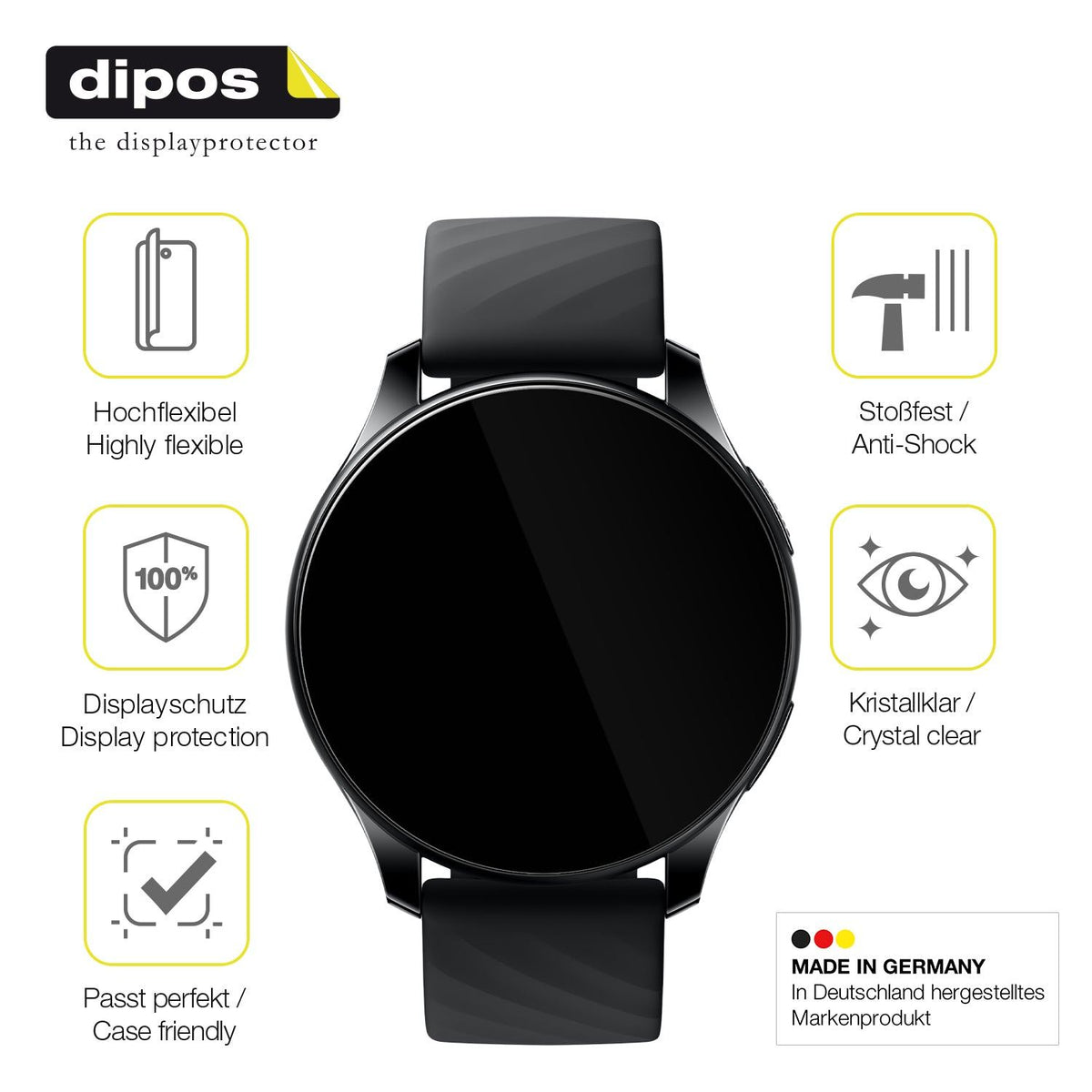 2x 3D Full Cover Schutzfolie für OnePlus Nord Smartwatch