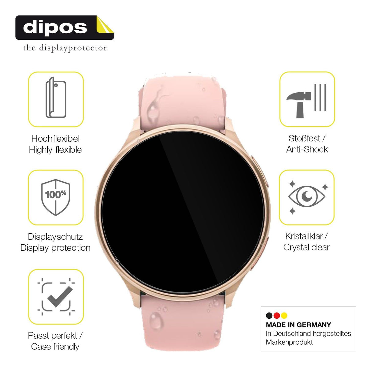 2x 3D Full Cover Schutzfolie für Aimiuvei Smartwatch 1.27 Zoll