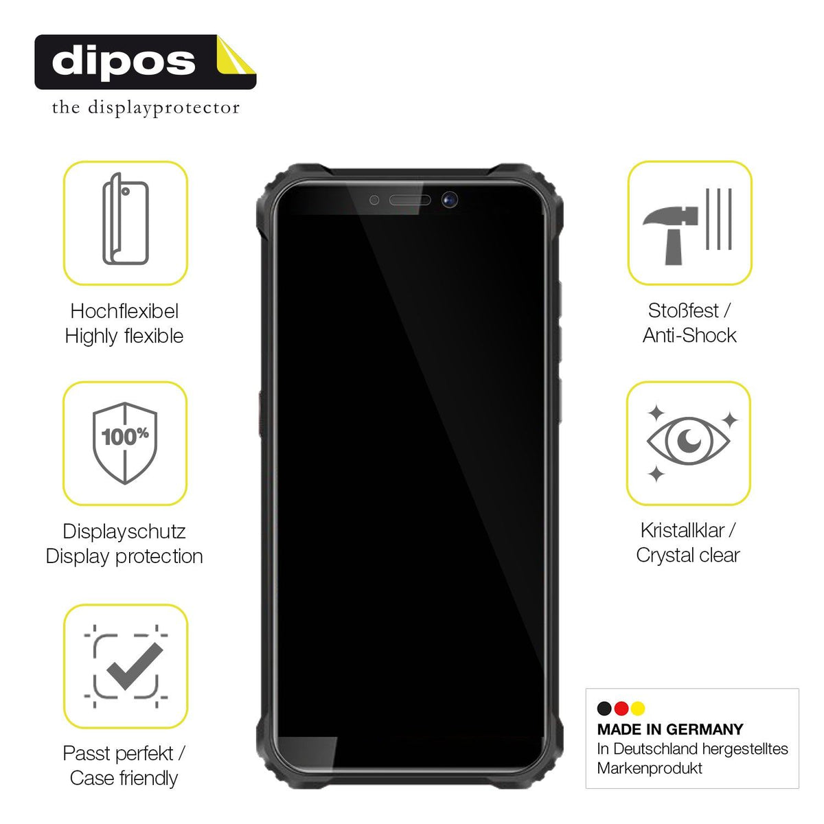 2x 3D Full Cover Schutzfolie für Oukitel WP5