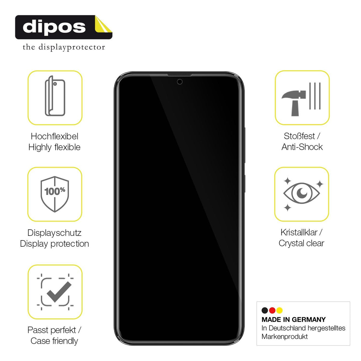 2x 3D Full Cover Schutzfolie für Acer Sospiro A62LX