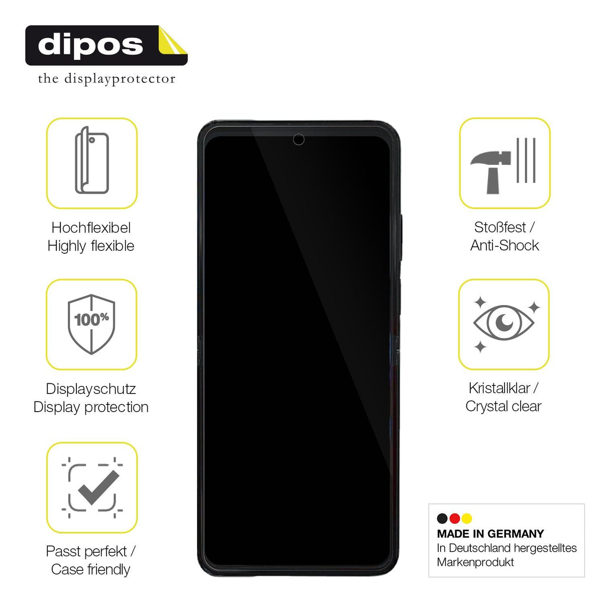 2x 3D Full Cover Schutzfolie für ZTE Nubia Flip 2