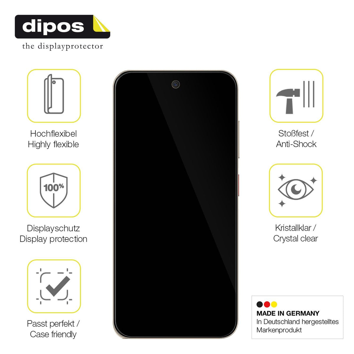 2x 3D Full Cover Schutzfolie für ZTE Blade V70
