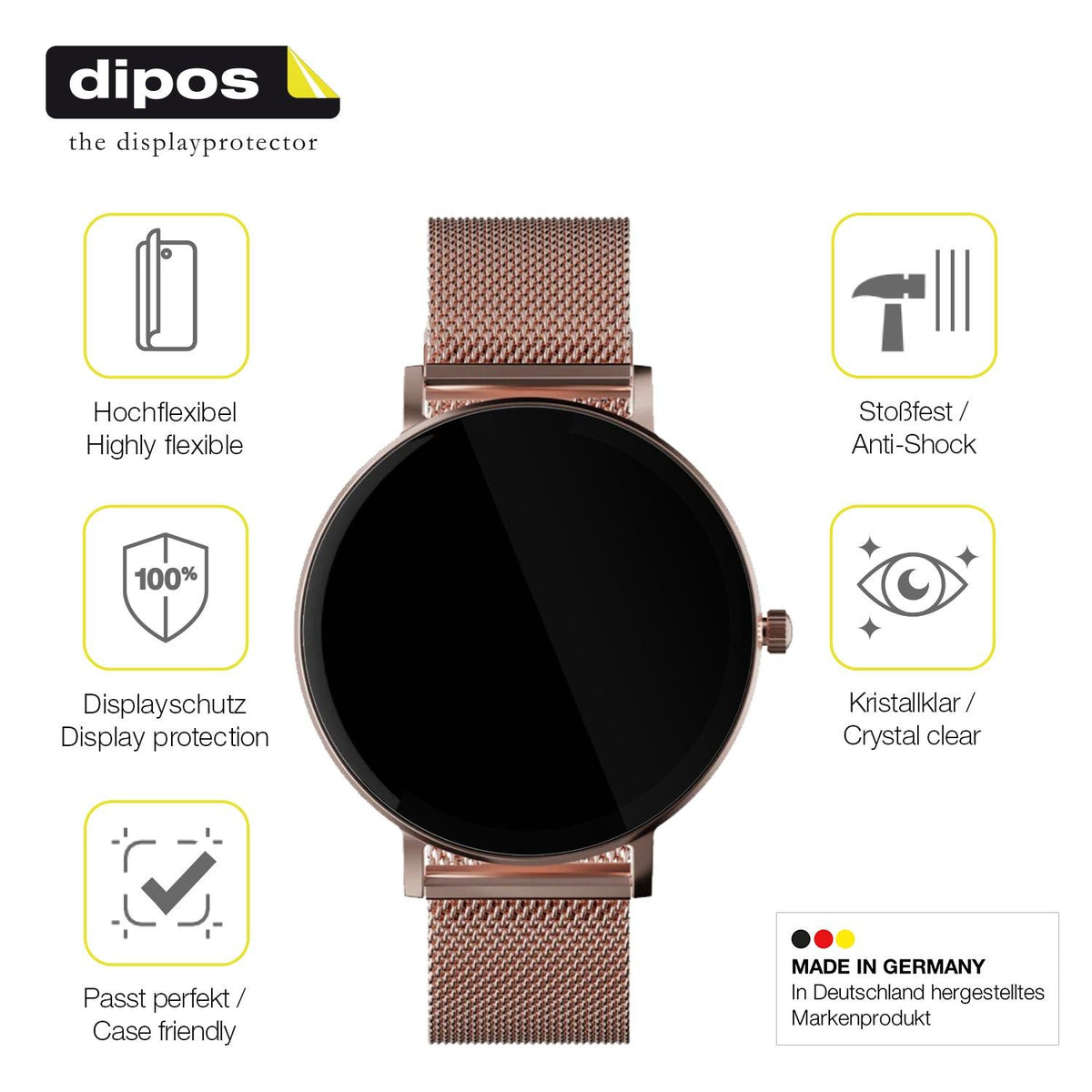 2x 3D Full Cover Schutzfolie für ZenWatch Venice Pro