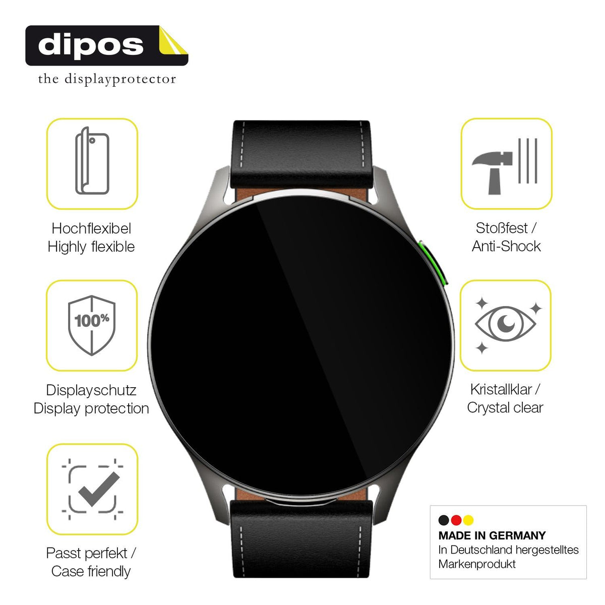 2x 3D Full Cover Schutzfolie für Infinix XWatch Pods