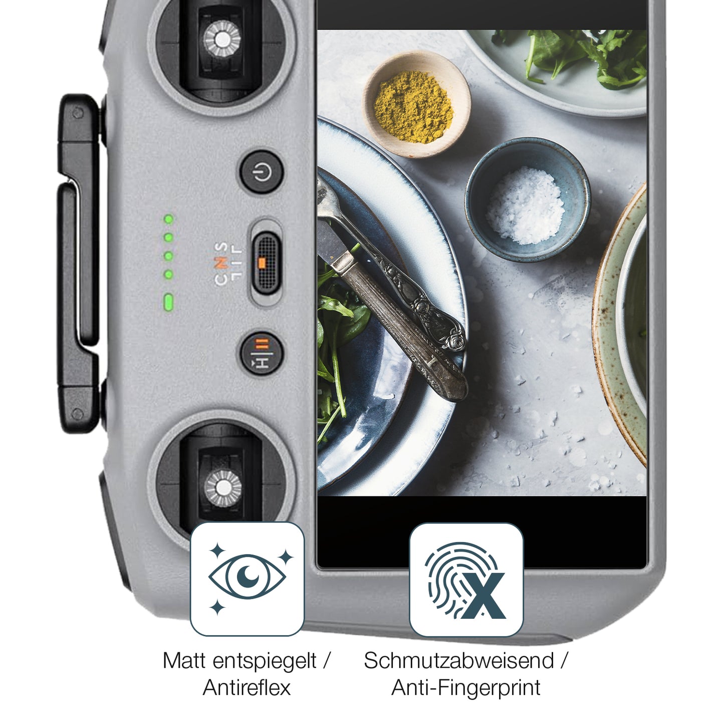 9H Hartbeschichtete, flexible Folie passend zugeschnitten für DJI RC 2